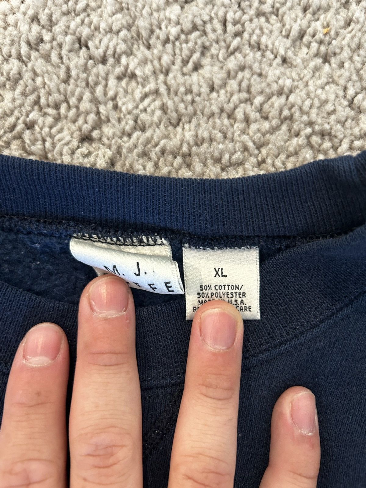 Vintage Vintage navy crewneck Size US XL / EU 56 / 4 - 3 Thumbnail