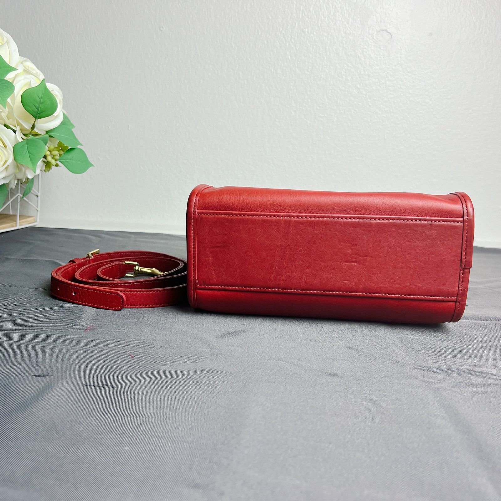 Coach RARE! Coach Vintage Red Manor Top Handle Satchel Bag 9977 Size ONE SIZE - 11 Thumbnail