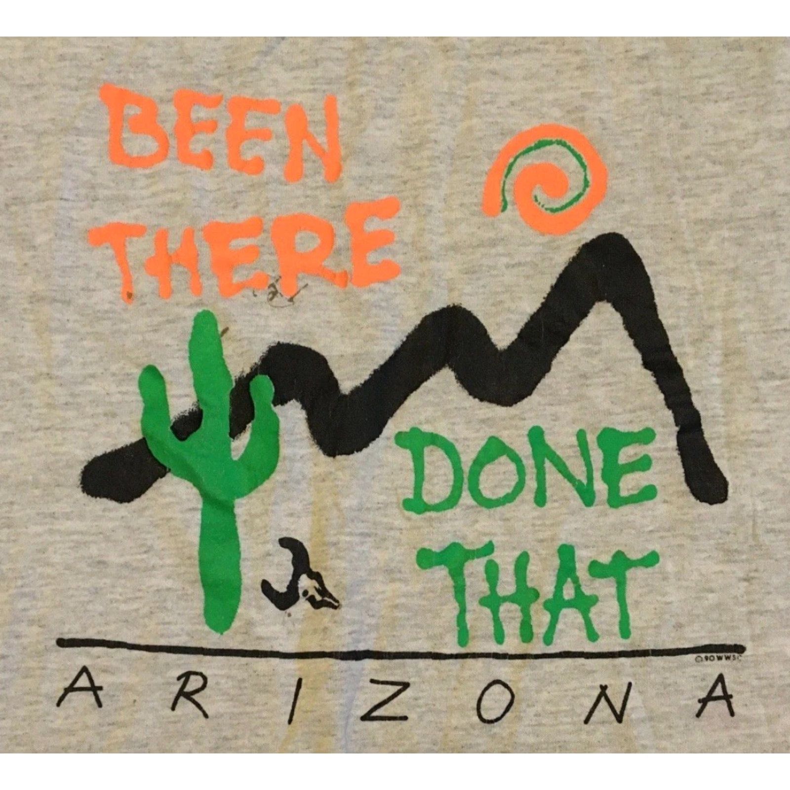 Vintage Vtg 90s Arizona Been There Done That Faded Distress Shirt M Gray Short Sleeve Mens Funny Joke Grunge Size US M / EU 48-50 / 2 - 2 Thumbnail