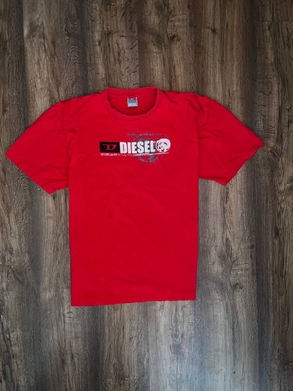 Diesel × Vintage Diesel Big Logo Print Brown Hype T-Shirt Y2K Vintage Size US XL / EU 56 / 4 - 1 Thumbnail