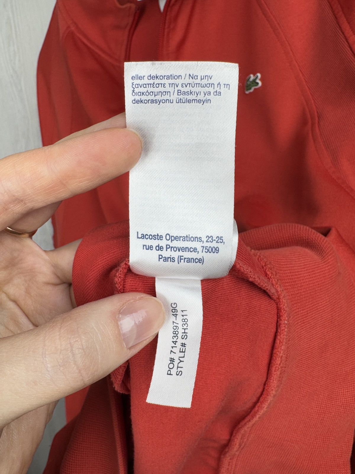 Lacoste Lacoste Live Red Full Zip Track Top Jacket Sweater Unisex Size US XXL / EU 58 / 5 - 15 Thumbnail