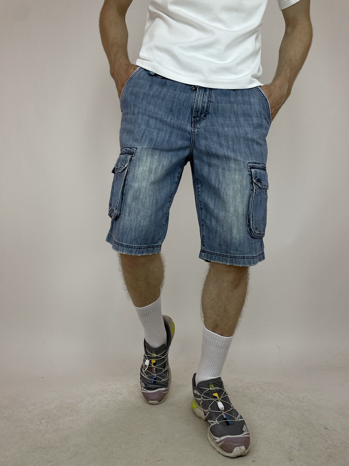 Quiksilver QUIKJEAN Denim Shorts Vintage Rap Hip-Hop skateboarding Size US 32 / EU 48 - 8 Thumbnail