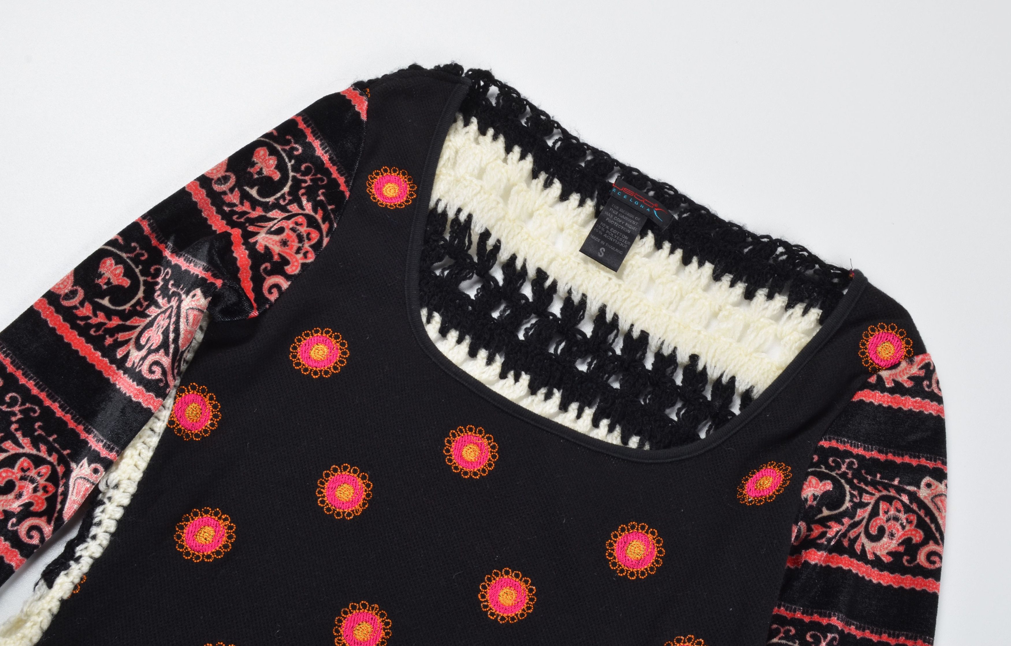 Custo Barcelona Vintage Custo Barcelona Rare Y2K Crochet Knit Top Size S / US 4 / IT 40 - 6 Thumbnail