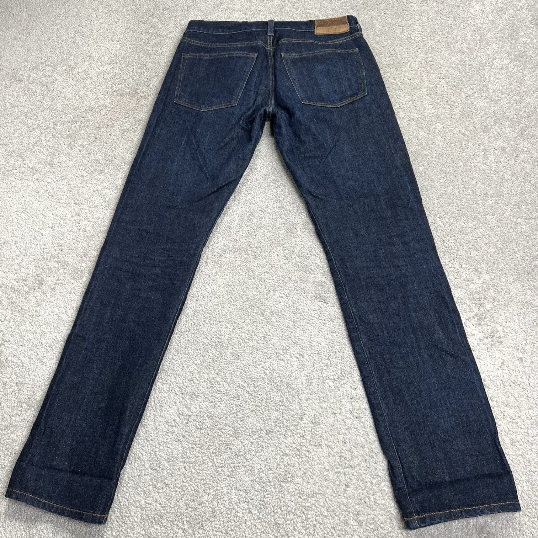 J.Crew VINTAGE J.CREW 770 Jeans Mens 30x34 Dark Blue Wash Kaihara Japanese Denim Cotton Dresswear Straight Size US 30 / EU 46 - 6 Thumbnail