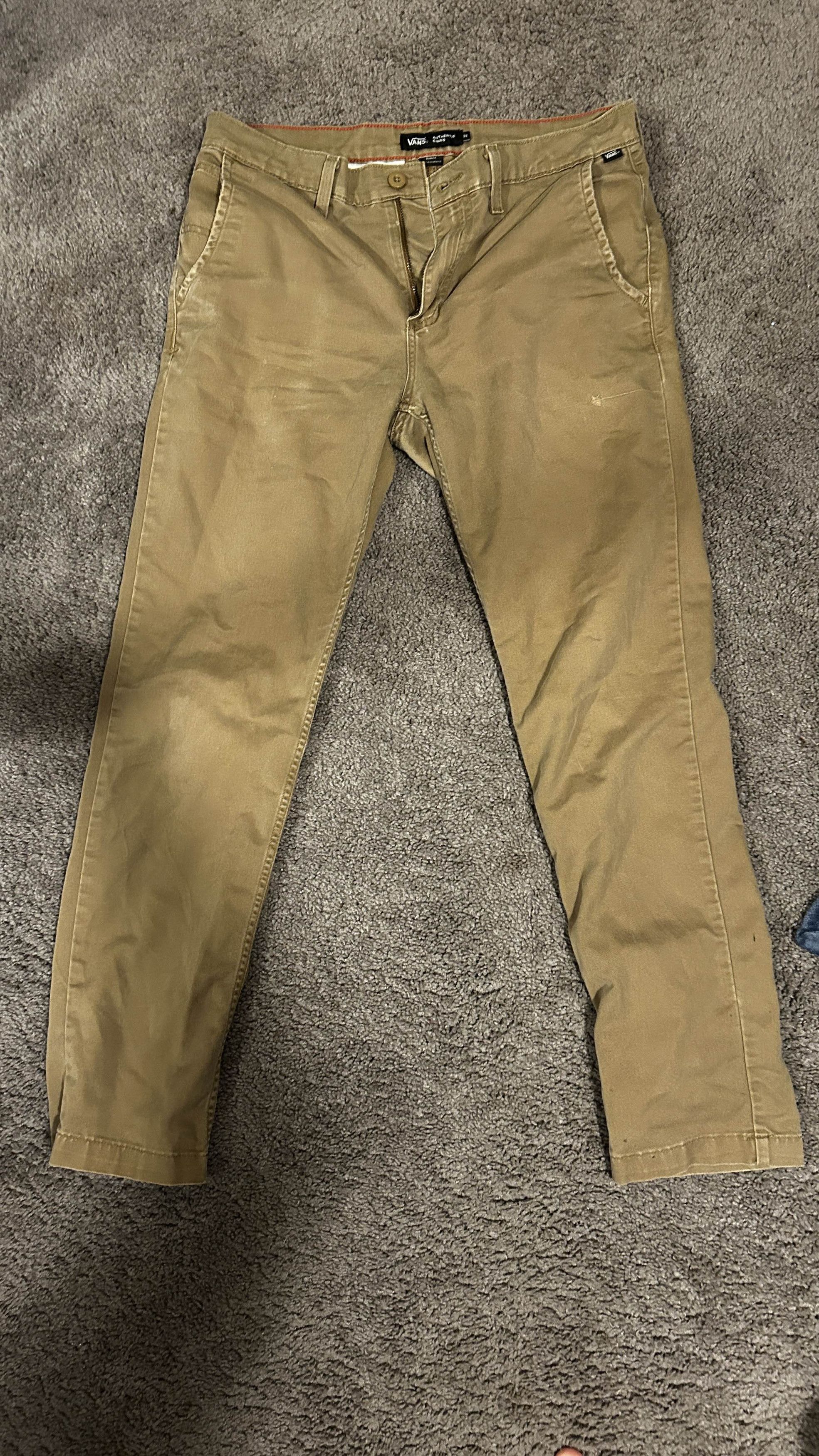 Vans Vans Khaki and Olive Chinos Size US 33 - 2 Thumbnail