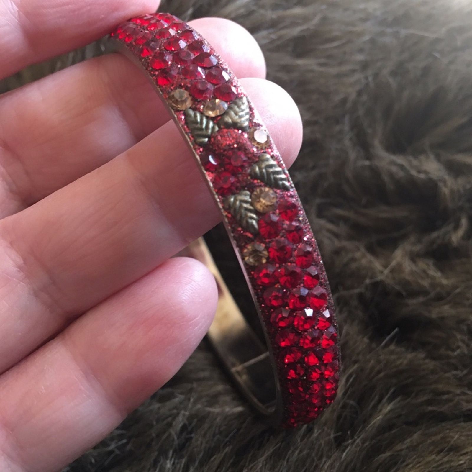 Jewelry Zohra Jewelry Inca sun rhinestone bling bangle Size ONE SIZE - 7 Thumbnail
