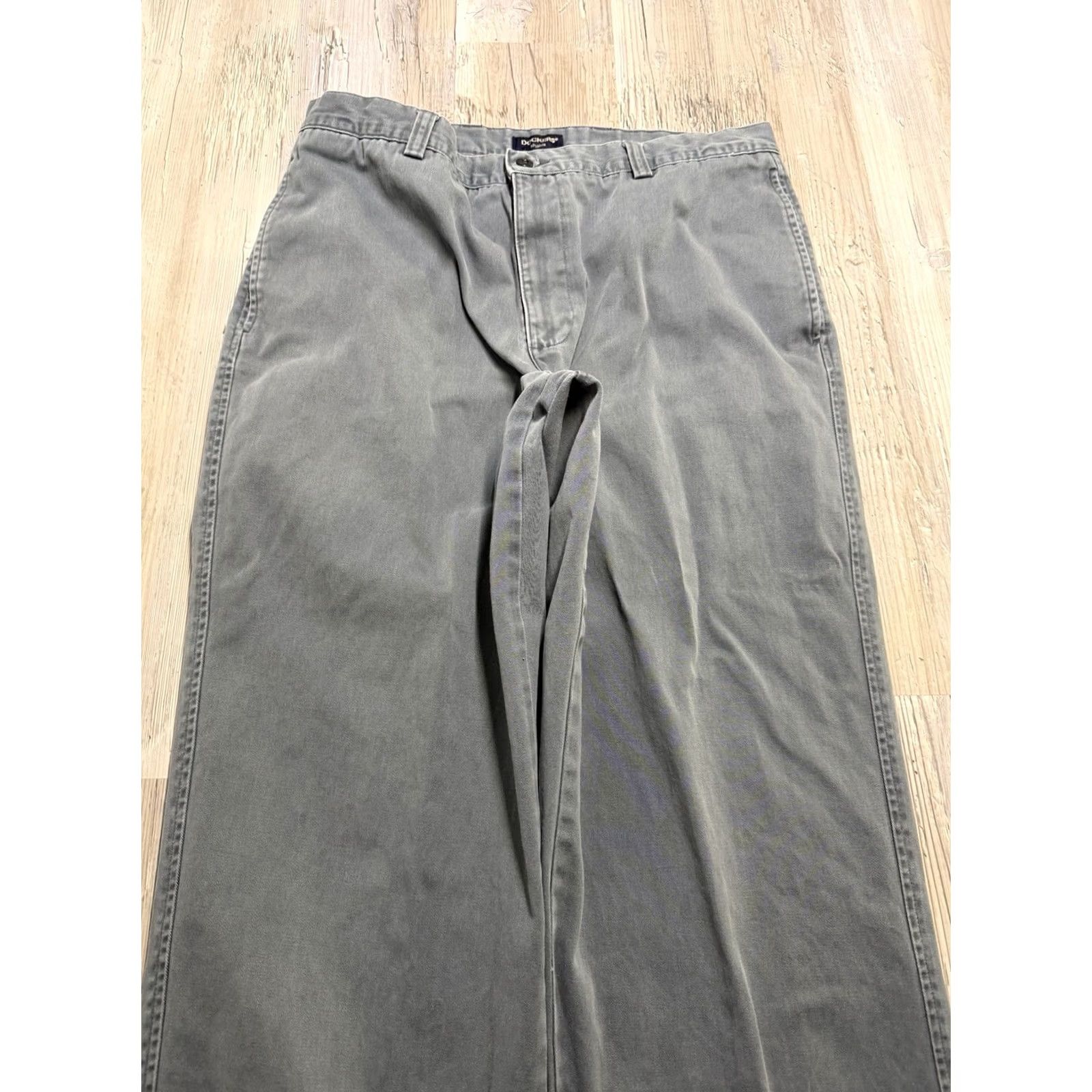 Dockers VINTAGE Dockers Khakis Pants 36x34 Gray Regular Straight 90s USA Mens Baggy Comfortable Chino Twill Size US 36 / EU 52 - 5 Thumbnail