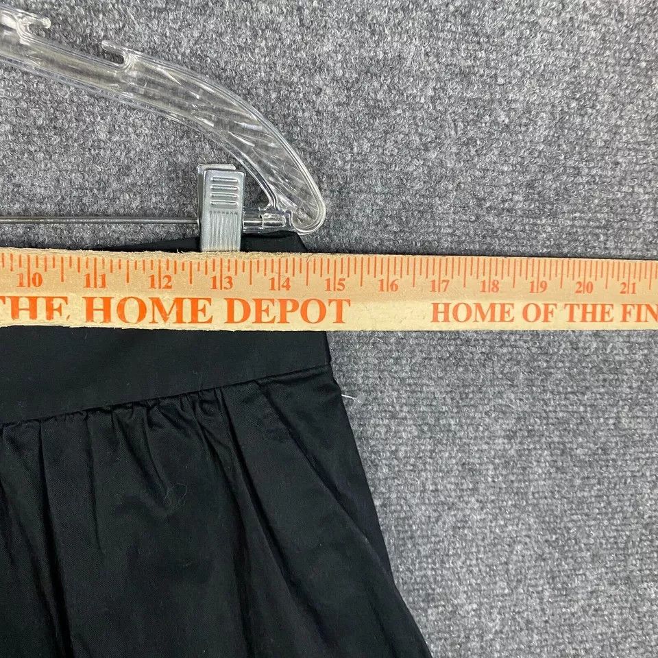 Loft Loft Skirt Women's Size 4 Black 100% Cotton Zipper Mini Size 27" / US 4 / IT 40 - 2 Thumbnail
