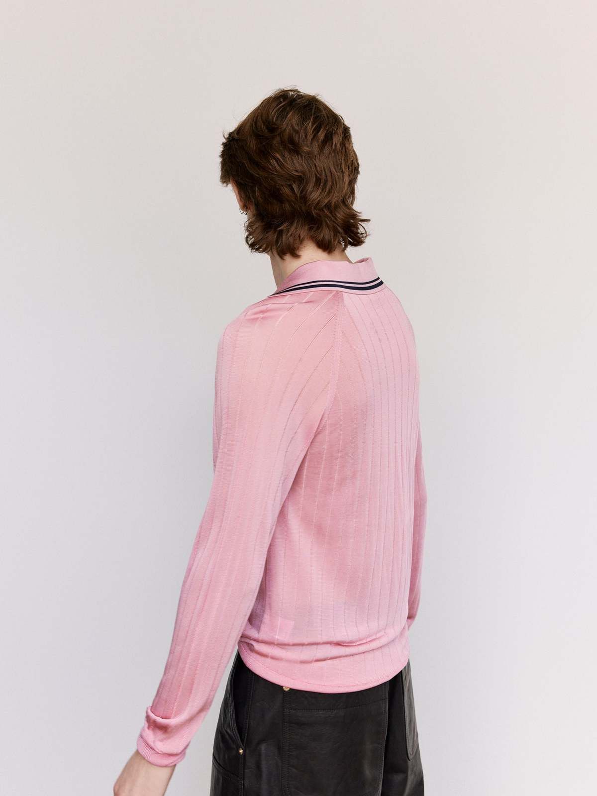 Wales Bonner o1mle0825 Roots Polo Shirt in Pink Size US XS / EU 42 / 0 - 3 Thumbnail