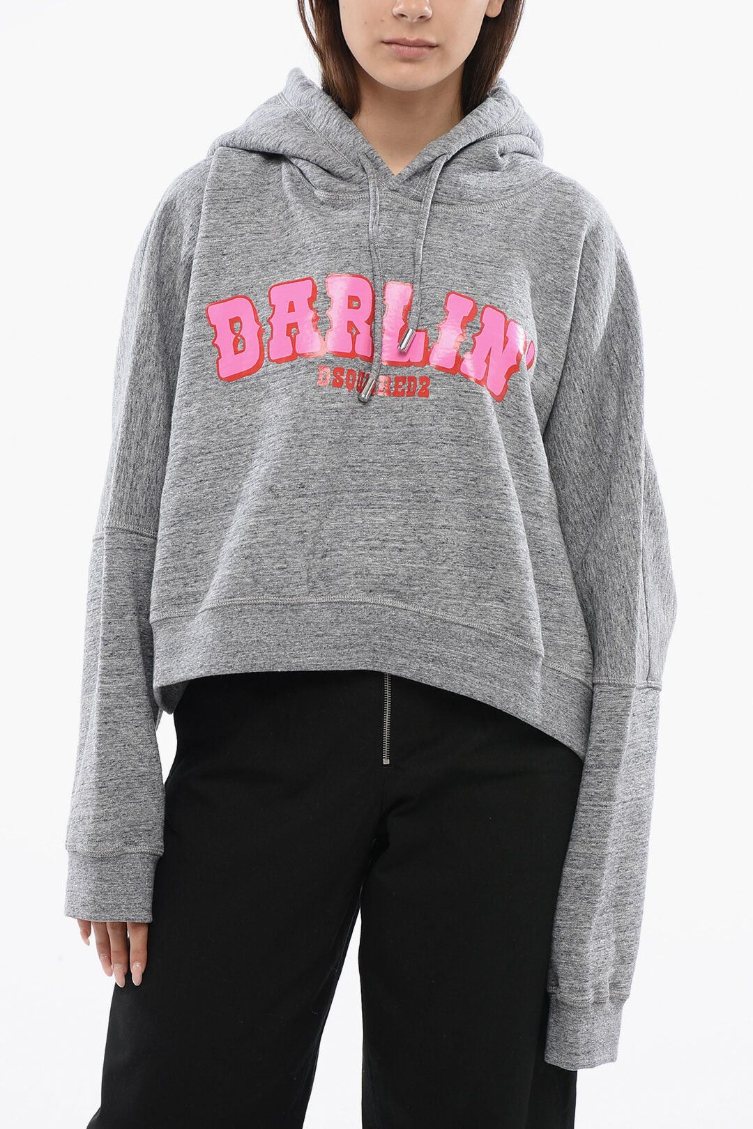 Dsquared2 Hooded Sweatshirt DARLIN Melange Printed Size XS / US 0-2 / IT 36-38 - 1 Thumbnail