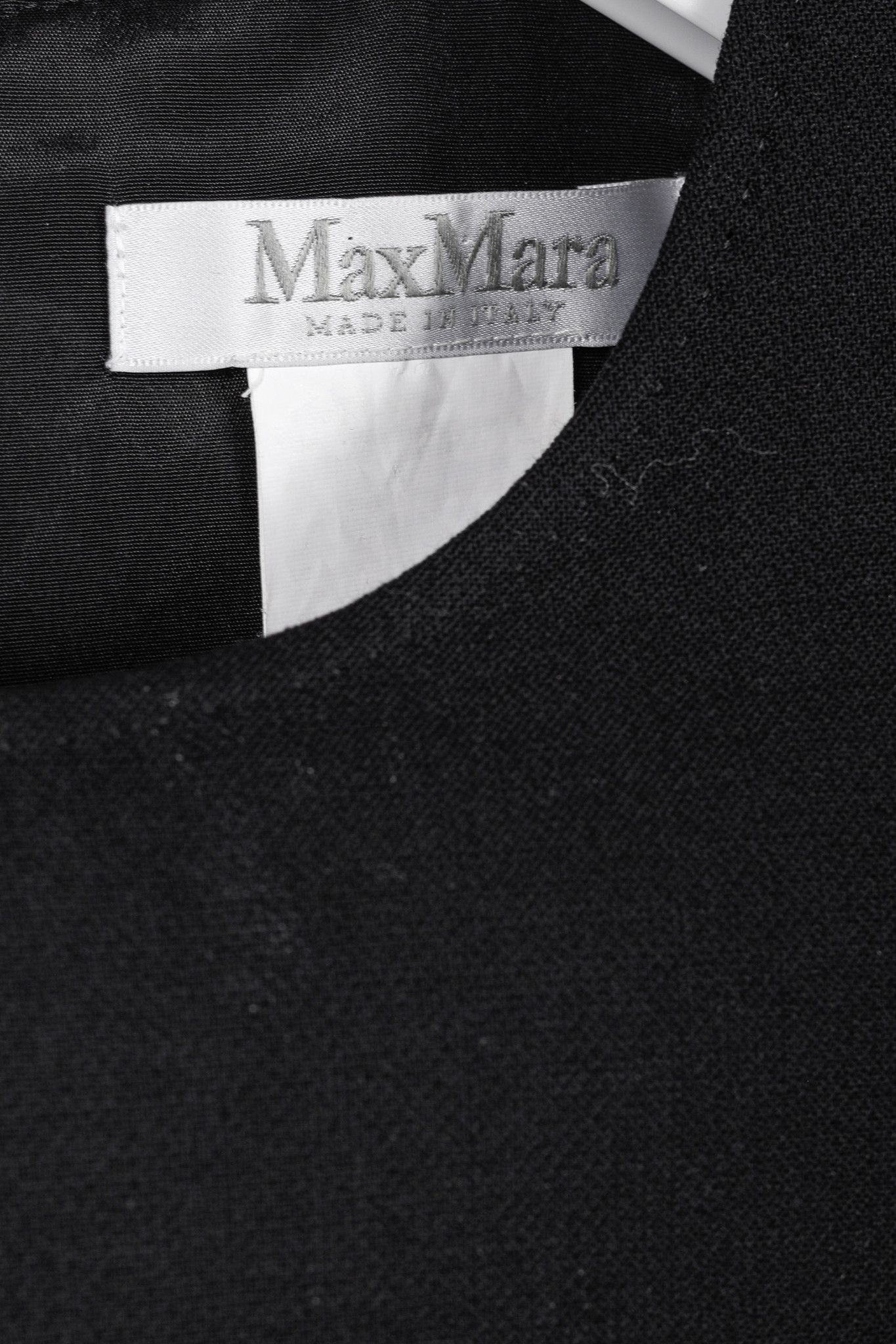 Max Mara Max Mara Elis Black Stretch-Wool 3/4-Sleeve Peplum Top Size S / US 4 / IT 40 - 4 Thumbnail