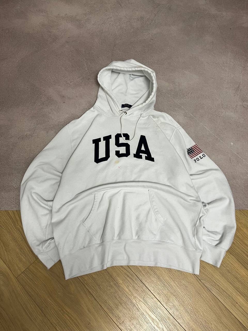 Polo Ralph Lauren Polo Ralph Lauren USA vintage distressed hoodie Size US XXL / EU 58 / 5 - 1 Thumbnail