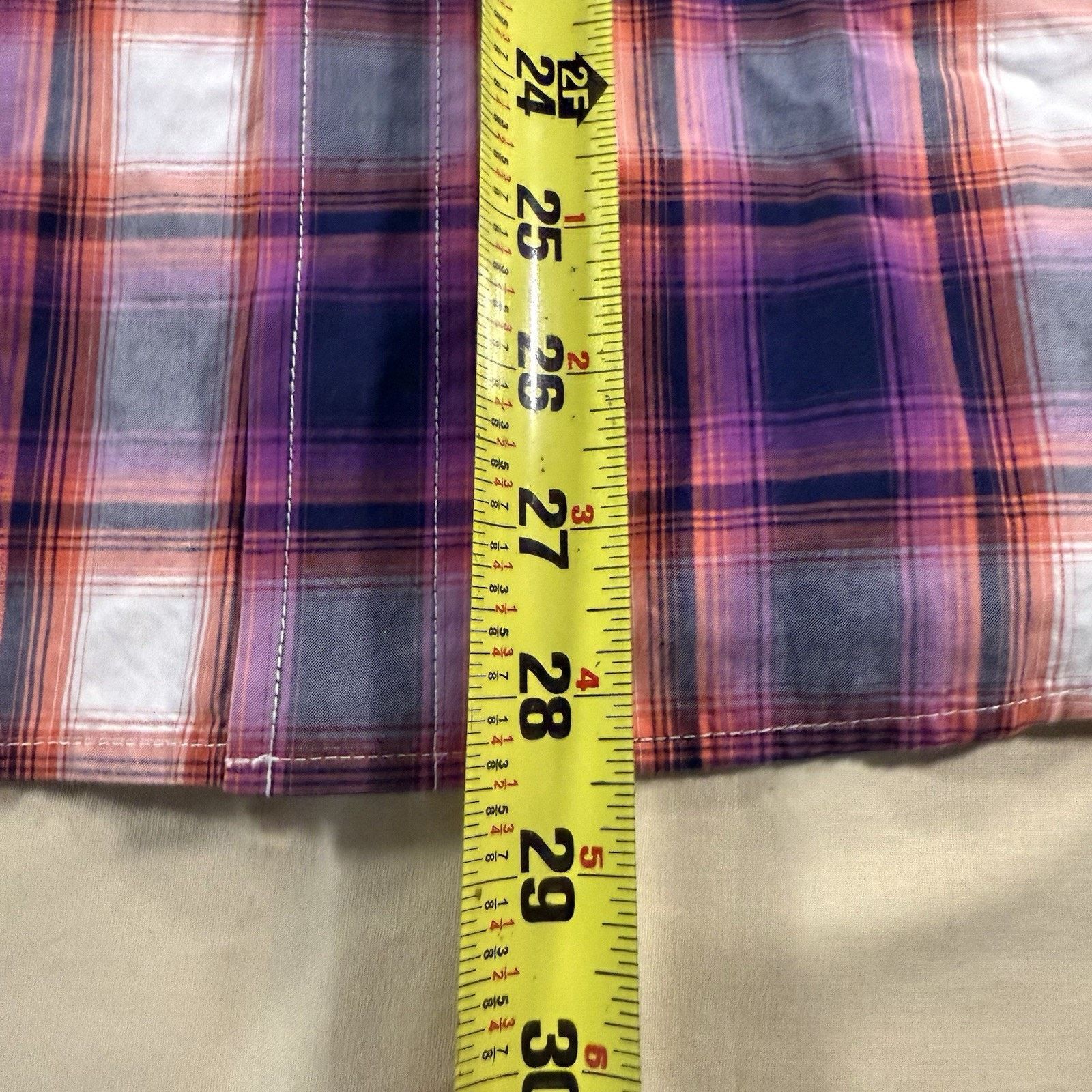 CINCH Cinch Mens XL Button Shirt Long Sleeve Classic Purple Plaid Size US XL / EU 56 / 4 - 5 Thumbnail