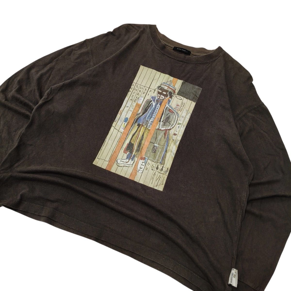 Jean-Michel Basquiat Vintage NIKO AND.. X Jean Michel Basquiat Art Tshirt Size US M / EU 48-50 / 2 - 3 Thumbnail