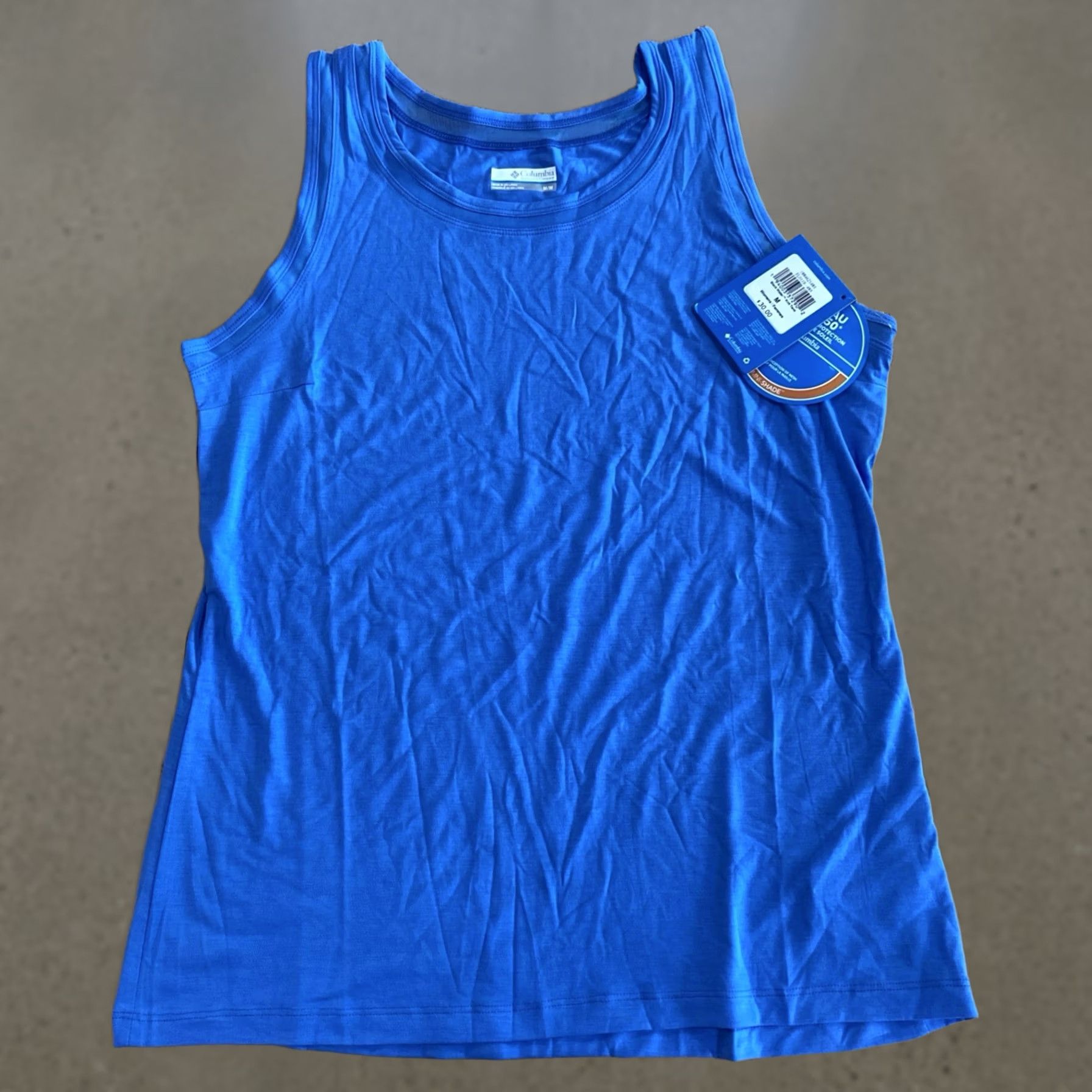 Vintage Columbia Slack Water Knit Tank II Womens Medium Blue Shirt UPF 50 Omni-Shade Tank Women M Blue UV Protection Outdoor Hiking Walking Shirt Size M / US 6-8 / IT 42-44 - 1 Thumbnail