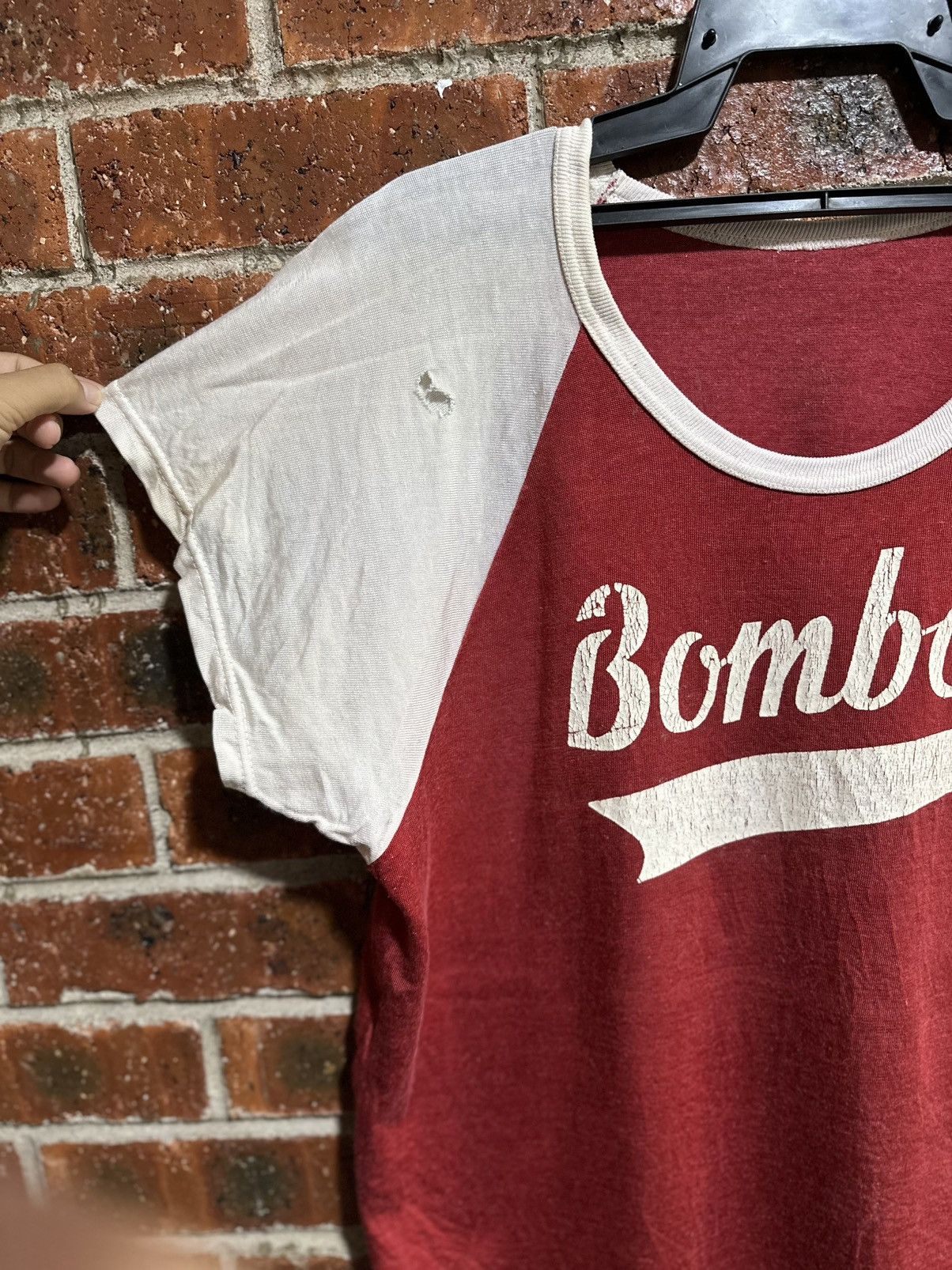 Sears Vintage Bombers Red&White Faded Tee Size US XL / EU 56 / 4 - 3 Thumbnail