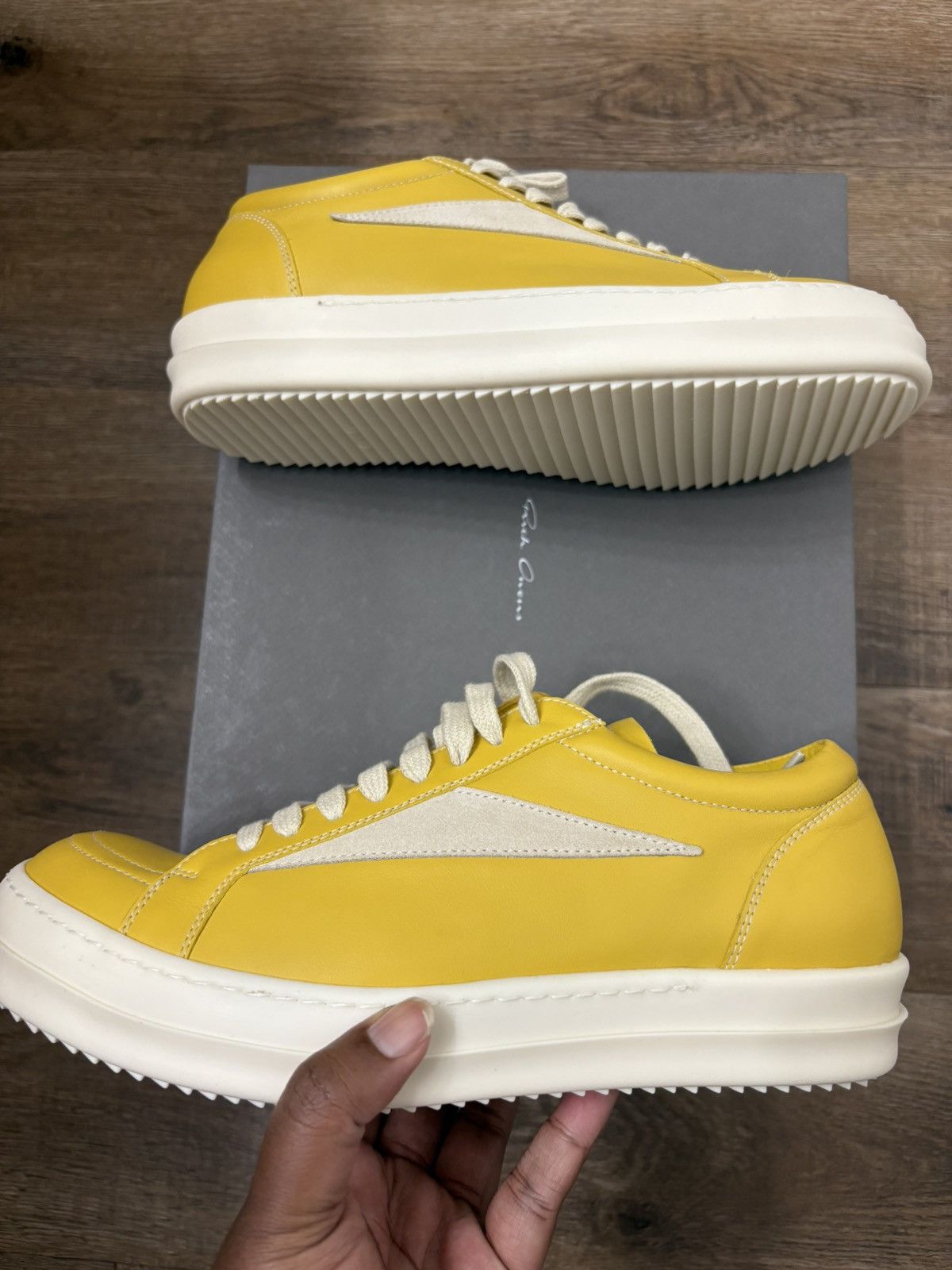 Rick Owens **RARE Rick Owens Vintage Sneak Lemon/Milk/Milk Size US 7 / EU 40 - 14 Thumbnail