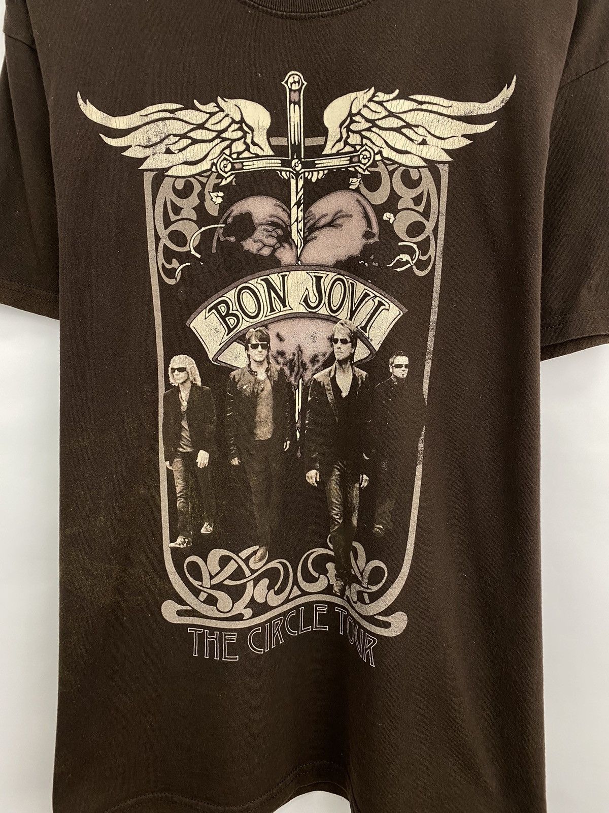 Bon Jovi 🇺🇸 Vintage 2010 Bon Jovi The Circle Tour T-Shirt Rare Retro Size US L / EU 52-54 / 3 - 4 Thumbnail