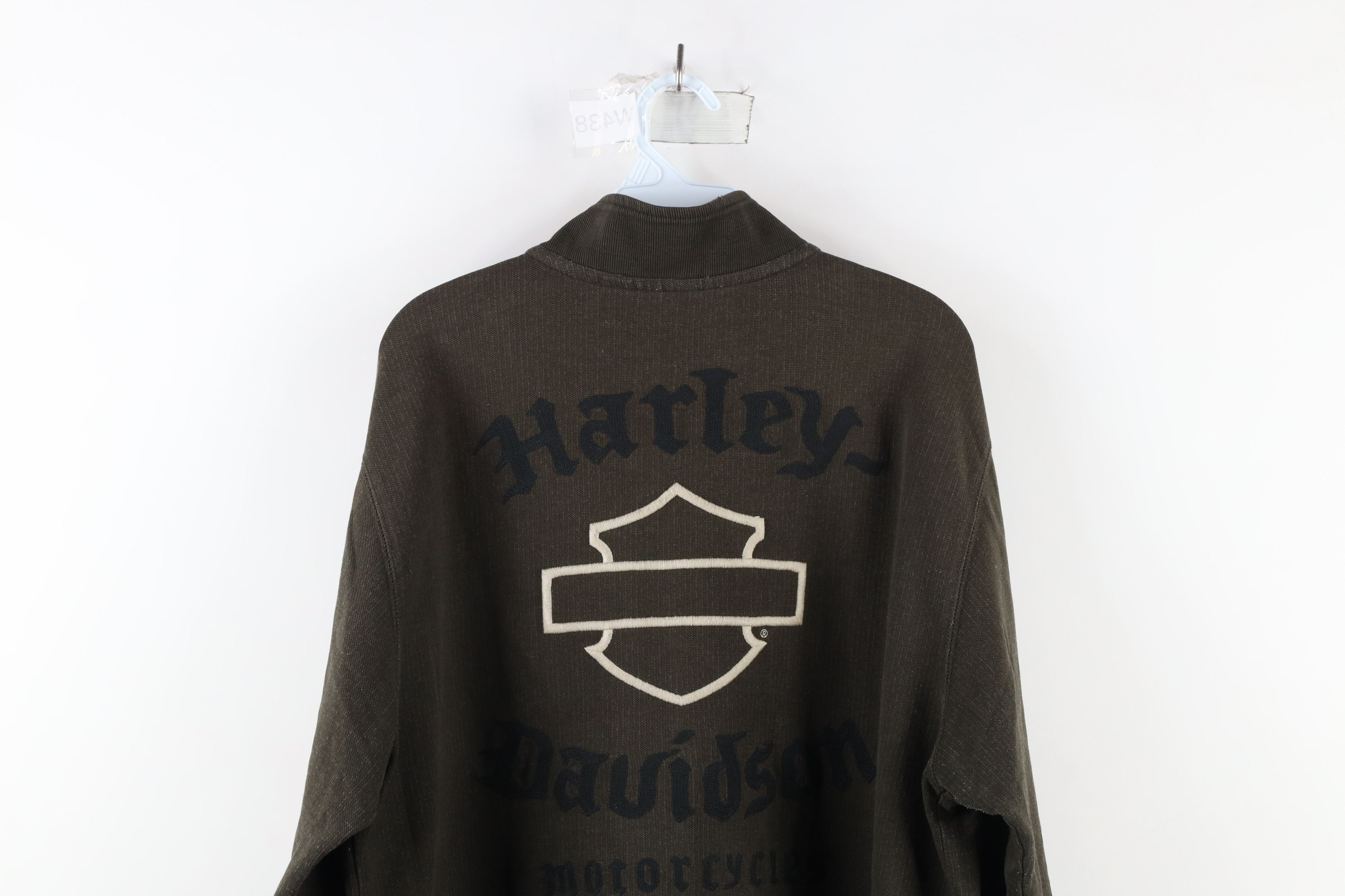 Harley Davidson × Vintage Vintage Harley Davidson Out Chain Stitch Full Zip Jacket Size US XL / EU 56 / 4 - 12 Thumbnail