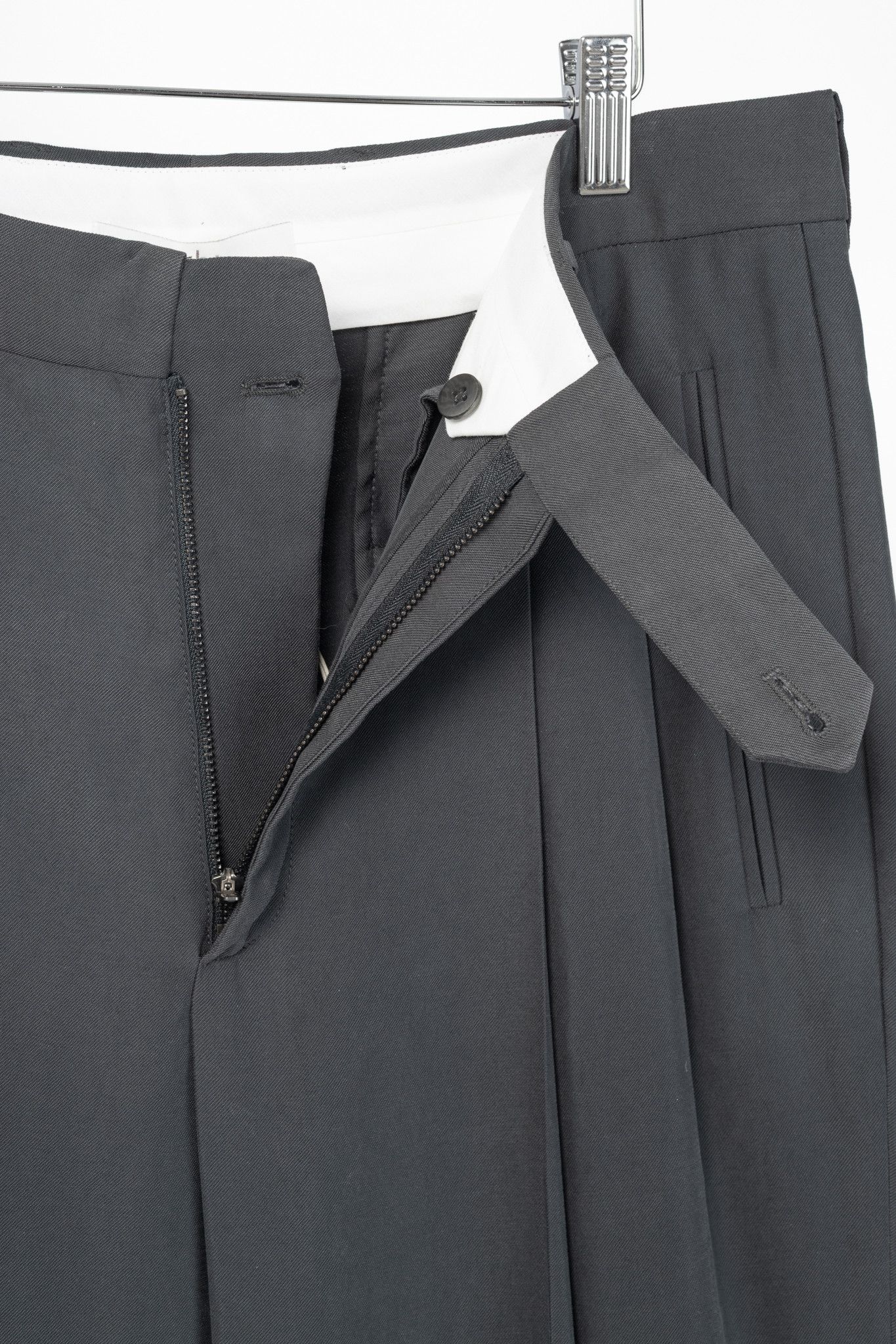 Tibi Tibi "Derrick Men's" Steel Grey Fluid Suiting Trouser Size 27" / US 4 / IT 40 - 8 Thumbnail