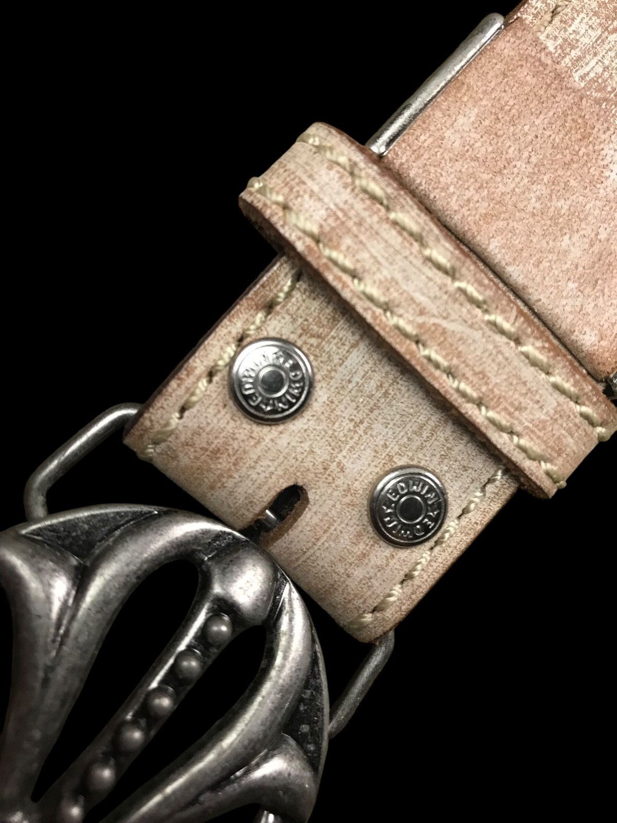 Edwin × Japanese Brand EDWIN CROSS LEATHER WAIST BELT INSPIRED CHROME HEARTS Size ONE SIZE - 9 Thumbnail