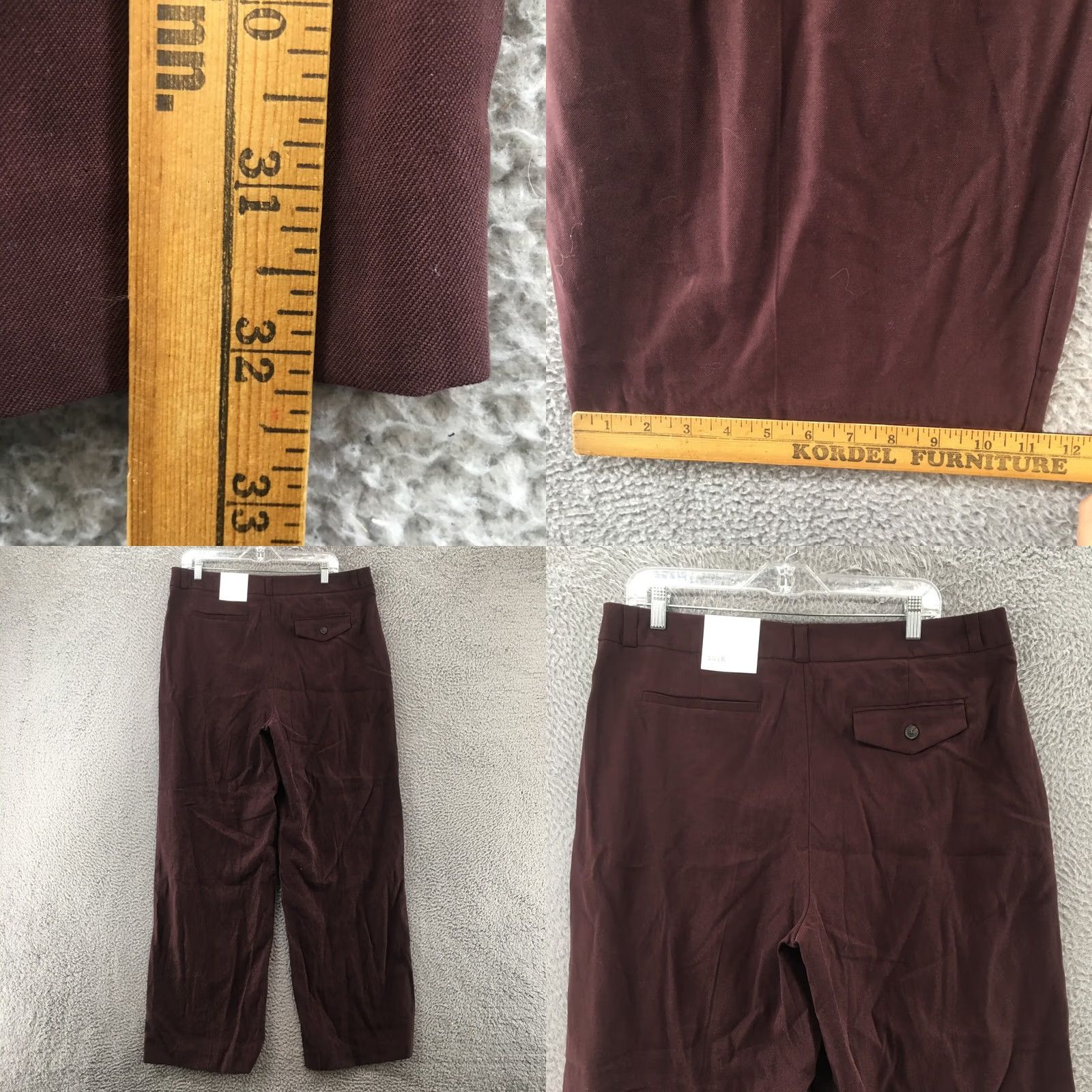Vintage A New Day Wide-Leg Trouser Dress Pants Womens 14R Brown High Rise Zip Fly NEW Size 36" / US 14 / IT 50 - 8 Thumbnail