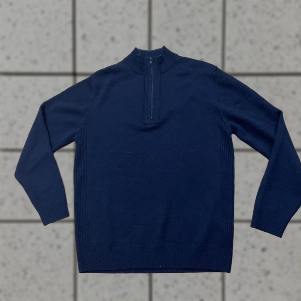 Rodd & Gunn ROD & GUNN Mens M Wool Quarter Zip Sweater Blue Pullover 1/4 Zip Preppy Casual Formal Workwear Gap Hole M Size US M / EU 48-50 / 2 - 1 Thumbnail