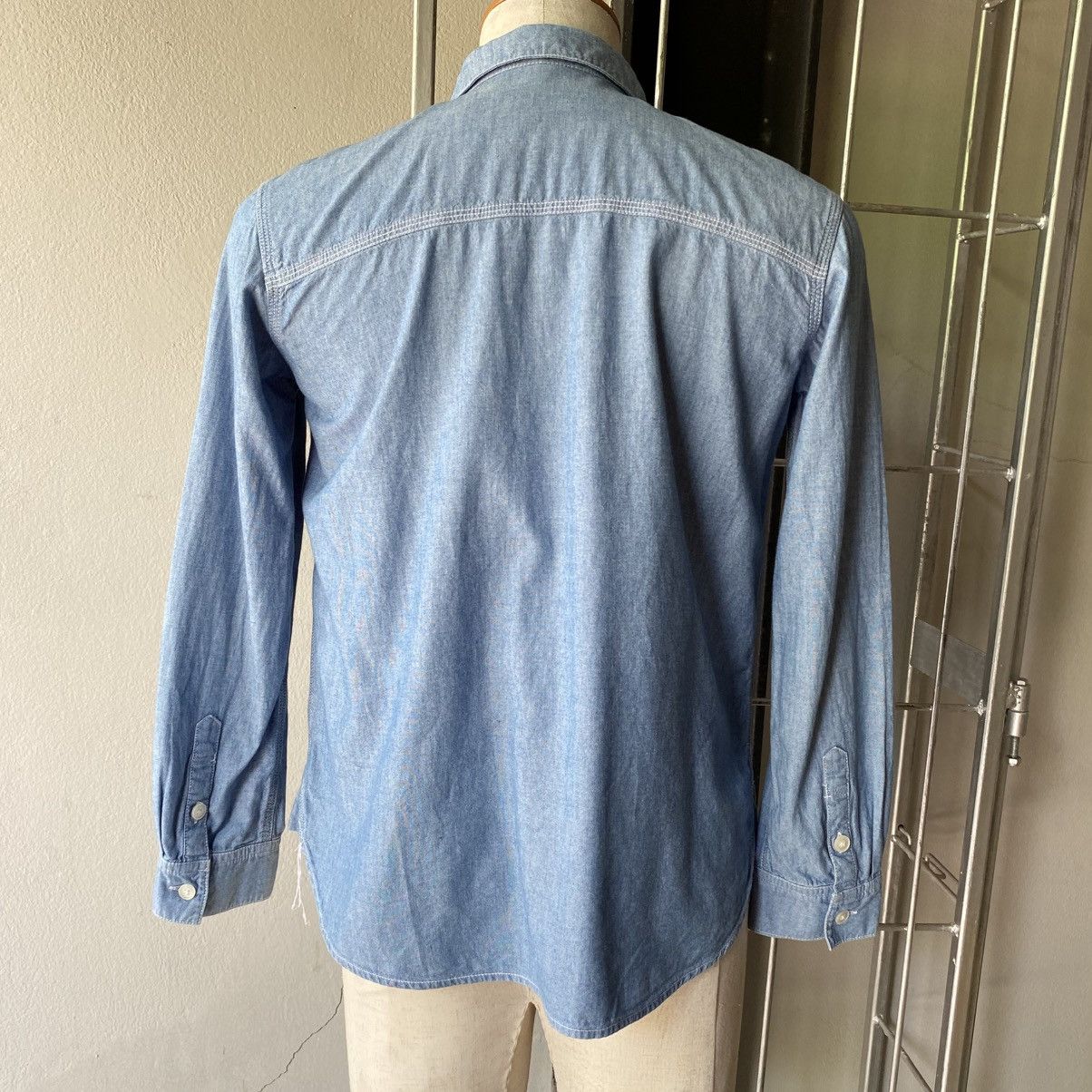 Ne-Net Ne-net Soft Blue Button-Up Cat Shirt Size US S / EU 44-46 / 1 - 16 Thumbnail
