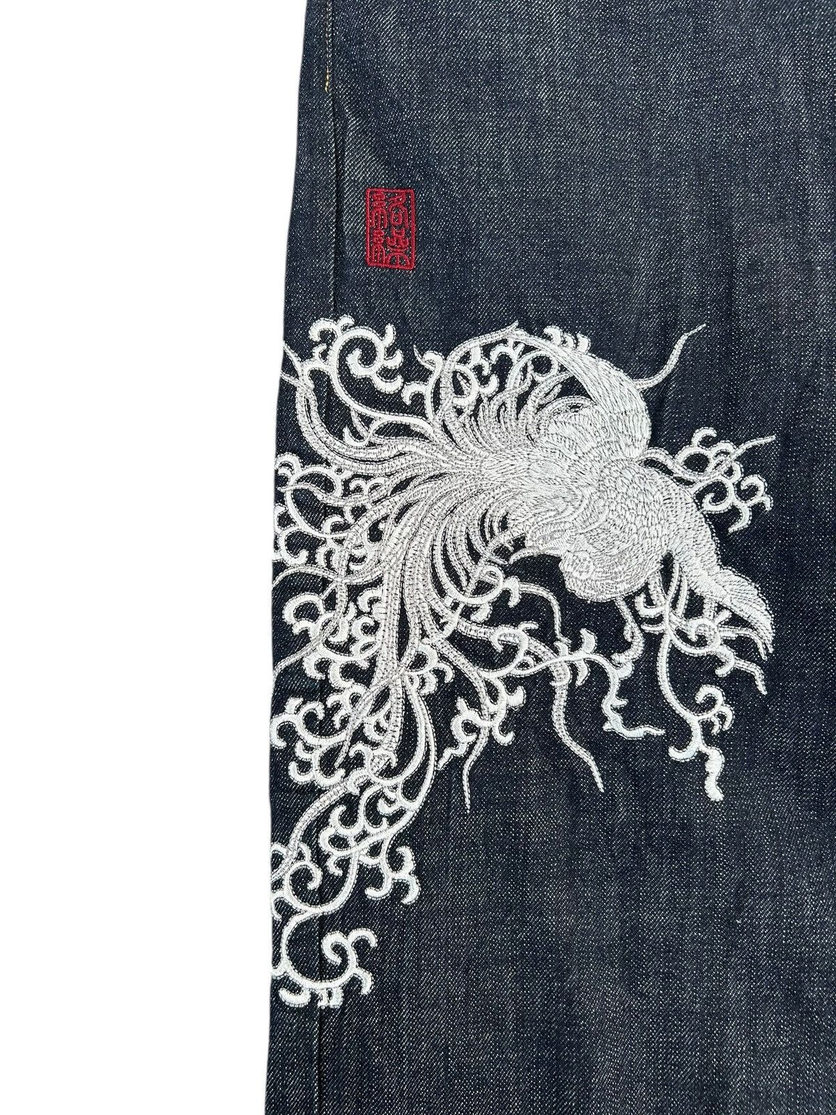 Kapital RARE' KARAKURI Japanese Embroidered Vintage Denim Jeans Size US 42 / EU 58 - 8 Thumbnail