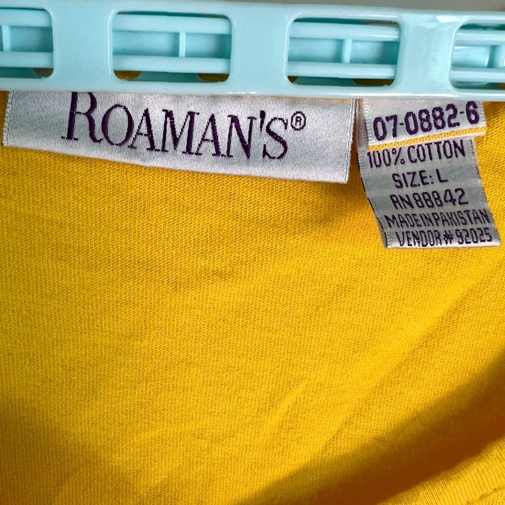 Vintage Romans Womens Henley Short Sleeve T-Shirt L Yellow Shirt Size L / US 10 / IT 46 - 2 Thumbnail