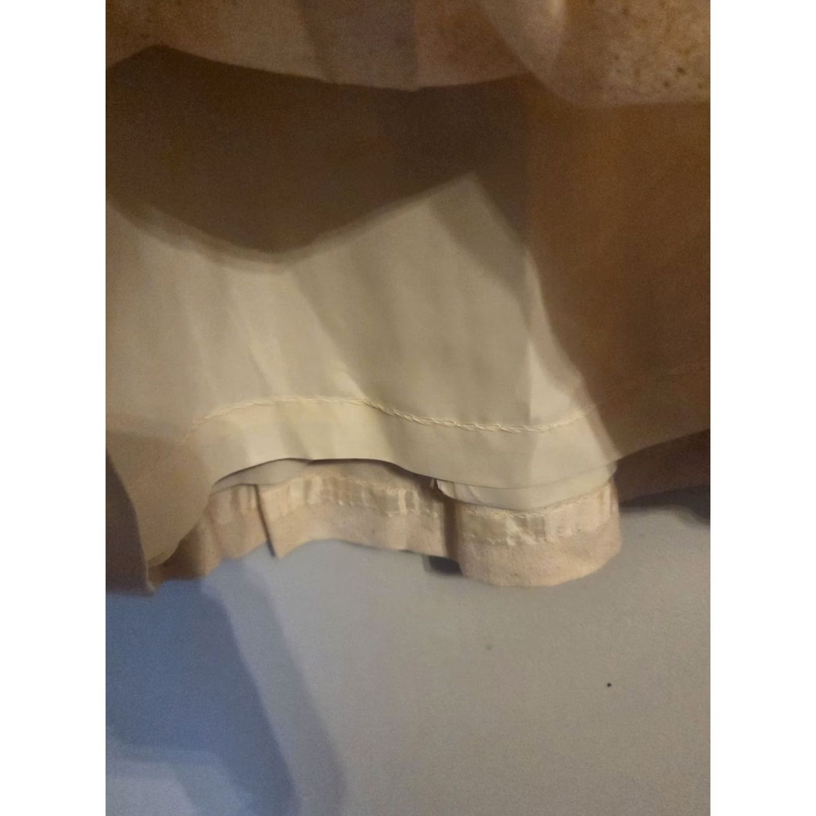 Vintage VINTAGE Weathervane Skirt Women 6 Silk Knee Length A-Line Lined Beige Size 28" / US 6 / IT 42 - 7 Thumbnail