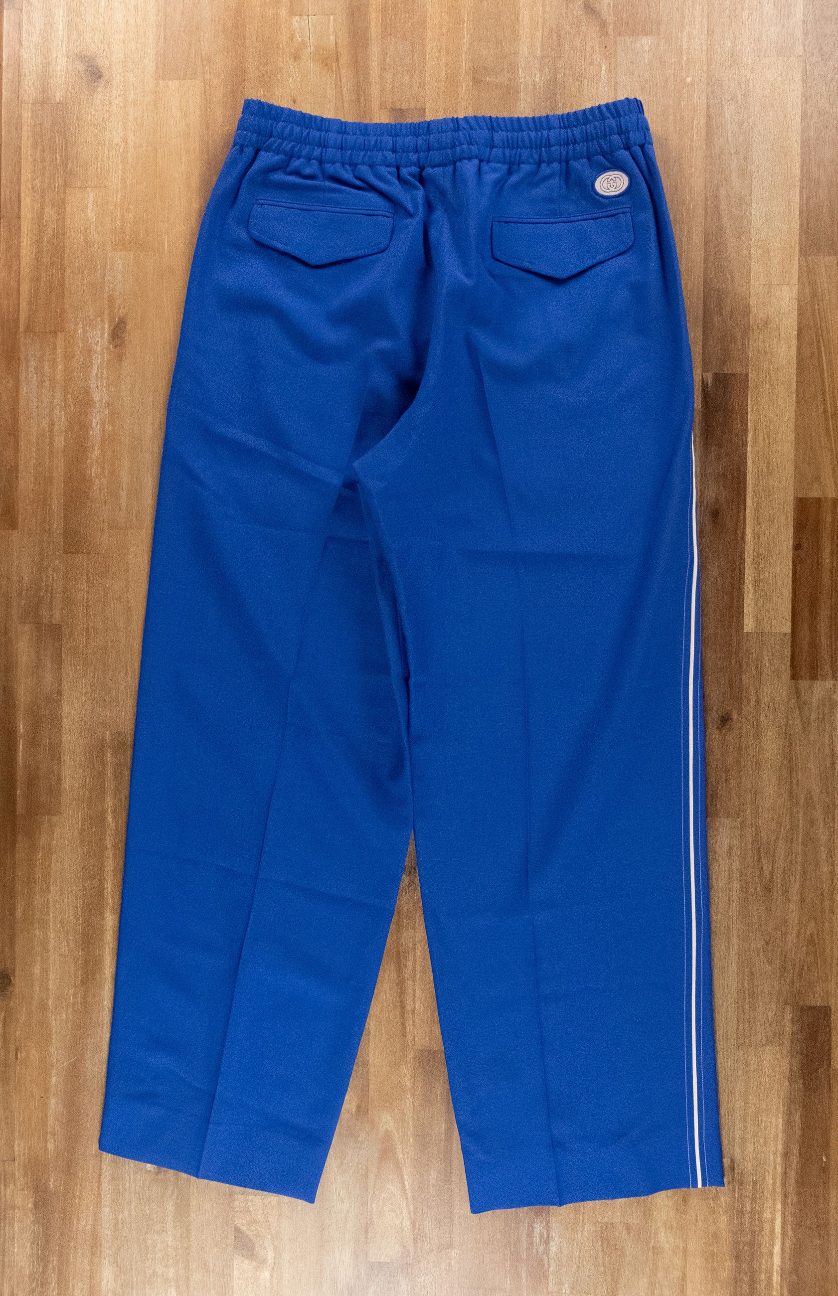 Gucci GUCCI blue interlocking G wool mohair relaxed track pants 32 Size US 32 / EU 48 - 11 Thumbnail