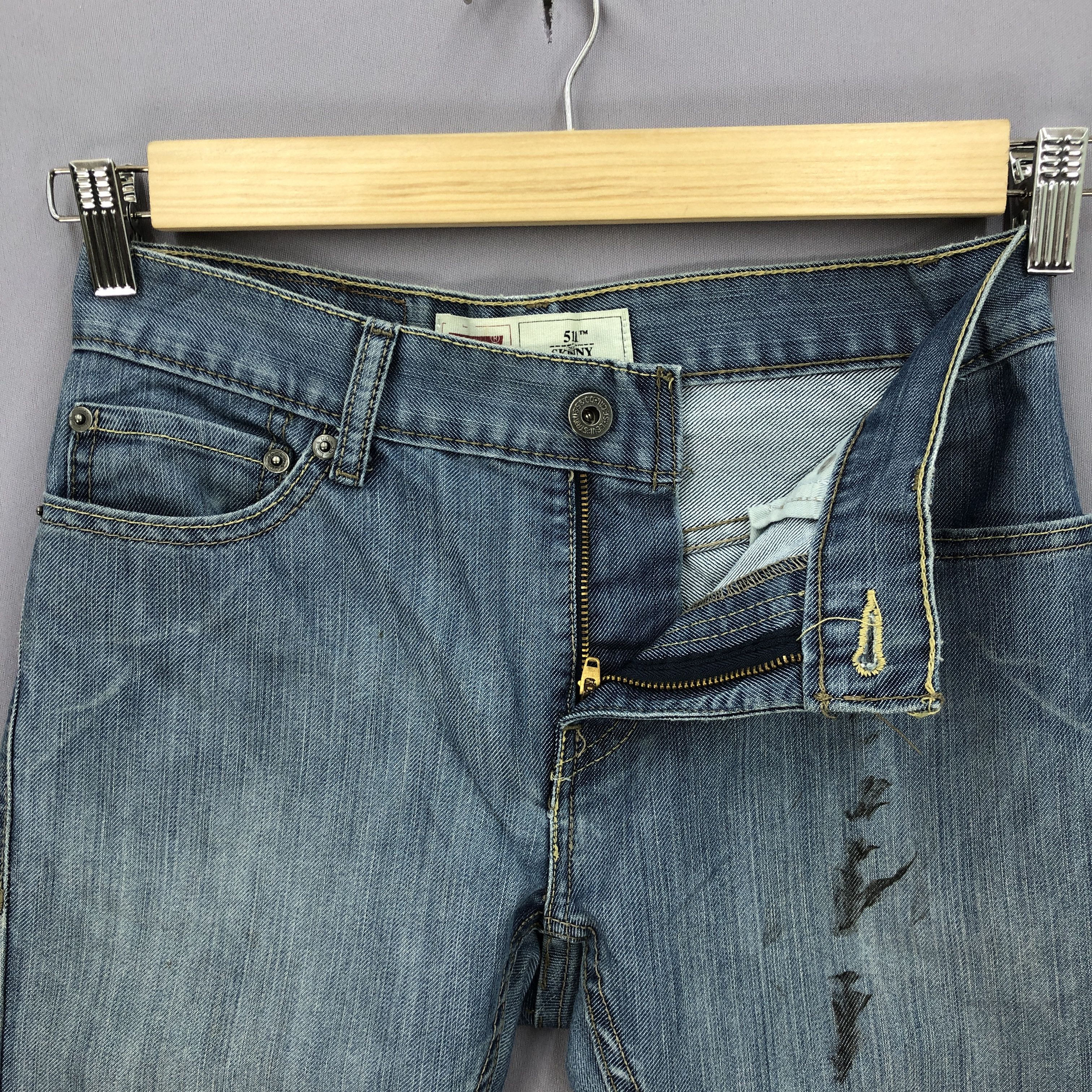 Levi's Vintage Levis Dirty Jeans Levi's Slim Skinny Blue Denim Size 26" / US 2 / IT 38 - 5 Thumbnail