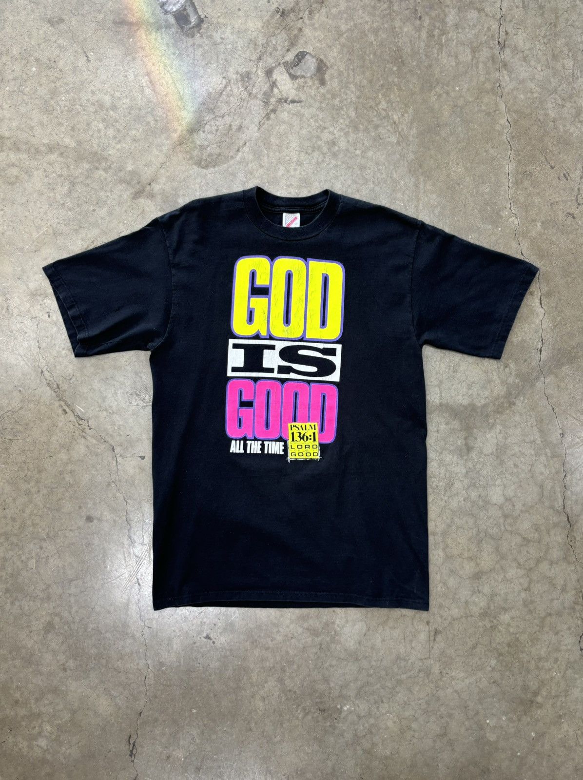 Vintage Vintage God is Good All The Time Psalm Religious Tee Large Size US L / EU 52-54 / 3 - 2 Thumbnail