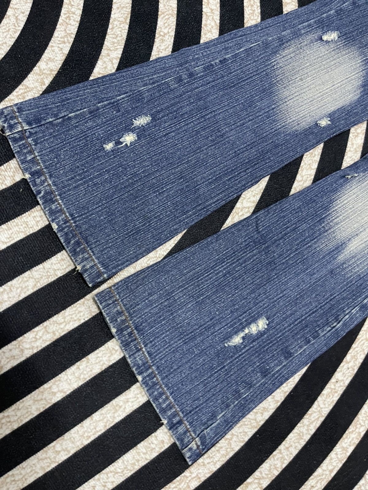 In The Attic 2000s IN THE ATTIC FLARE STUDDED EMBROIDERY JEANS RARE Size US 30 / EU 46 - 4 Thumbnail
