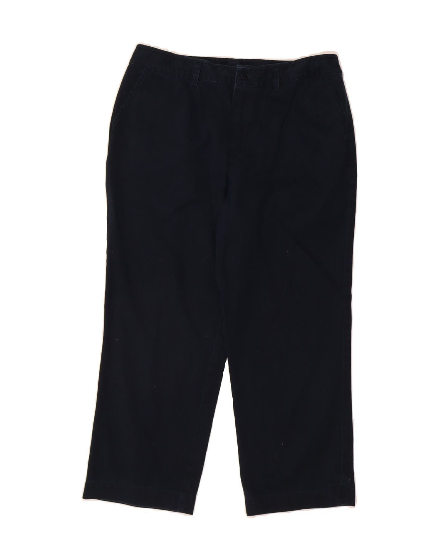 Ralph Lauren Womens Petite Capri Trousers US 10 Large W32 L23 Navy Blue Size 28" / US 6 / IT 42 - 1 Thumbnail