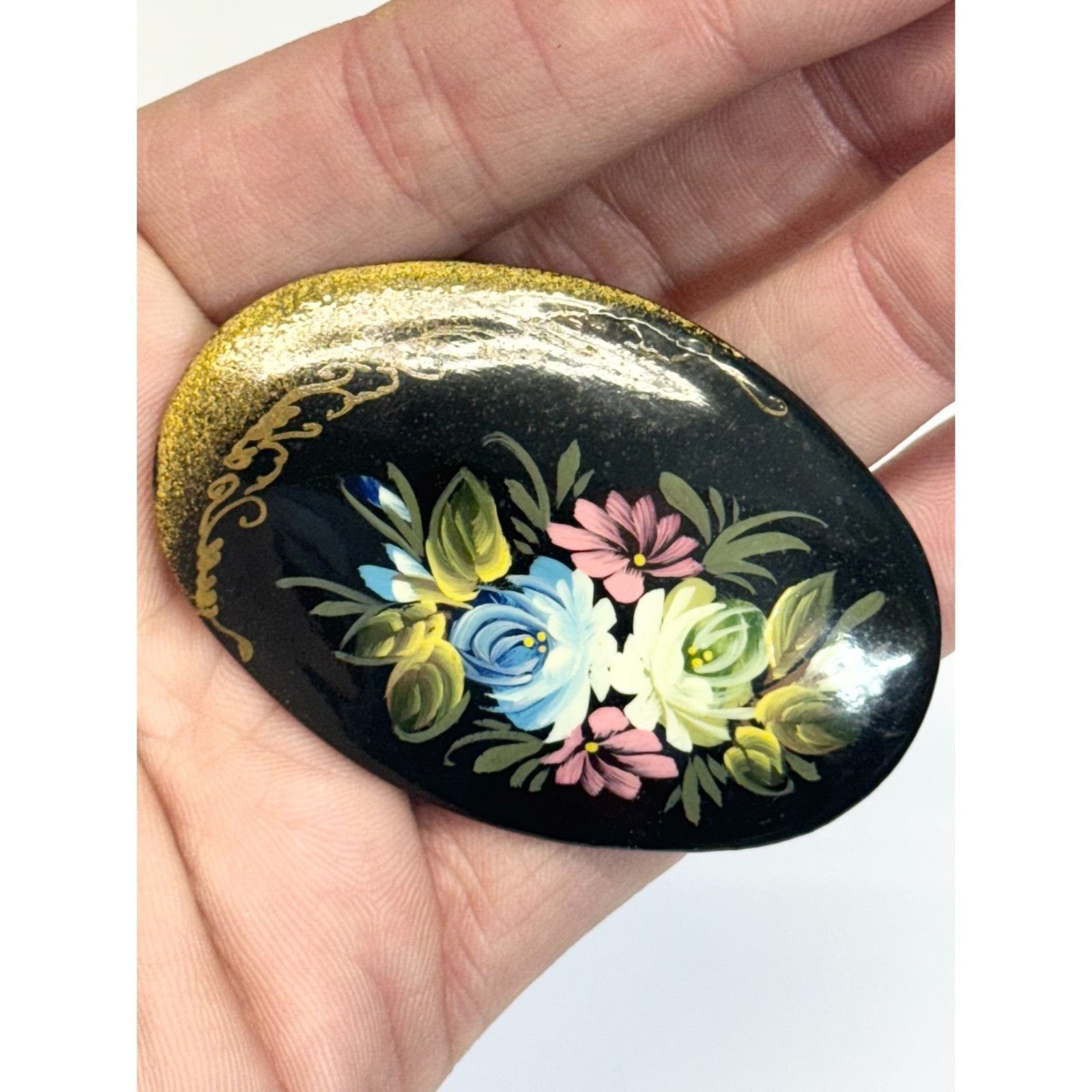 Vintage Vintage hand painted made in Russia brooch pin Size ONE SIZE - 1 Thumbnail