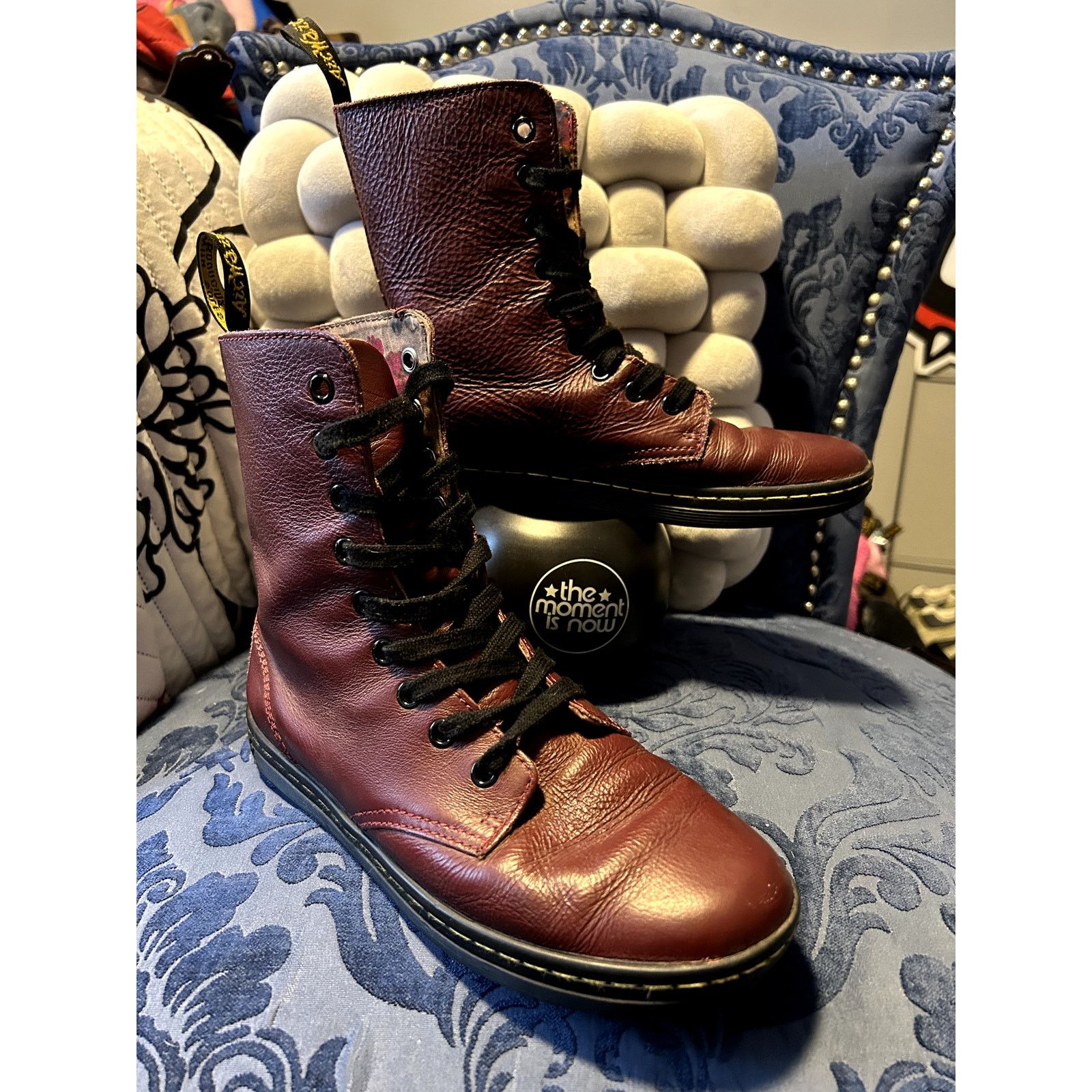 Dr. Martens Dr Martens Oxblood Stratford with Floral Boots size 7/EU 38 Size US 7 / IT 37 - 1 Thumbnail