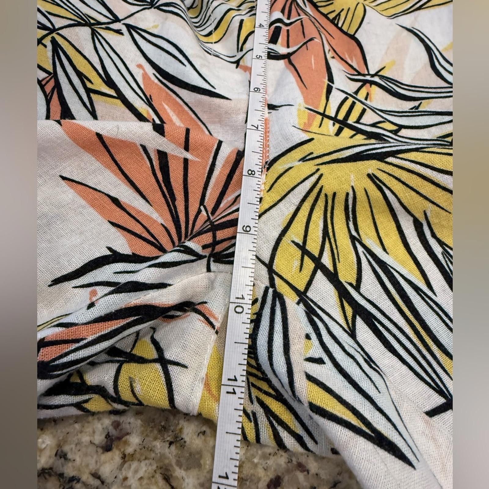 Marine Serre Serra tropical floral cotton linen cropped pants SZ SM Size 28" / US 6 / IT 42 - 7 Thumbnail