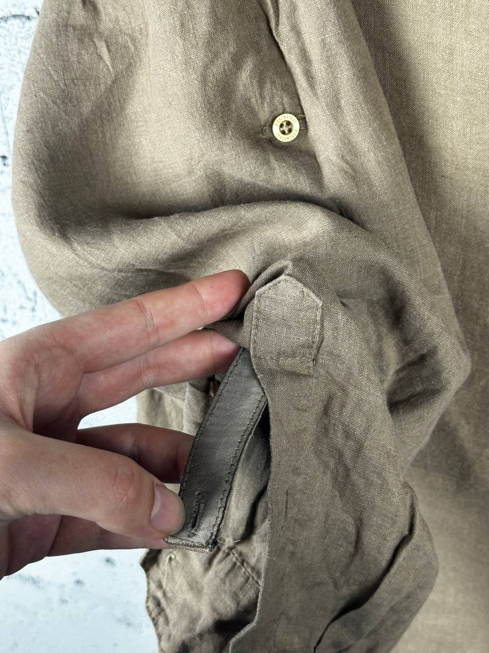 Dirk Bikkembergs Vintage Bikkembergs Linen Brown Collar Logo Shirt Size XXL Size US XXL / EU 58 / 5 - 8 Thumbnail