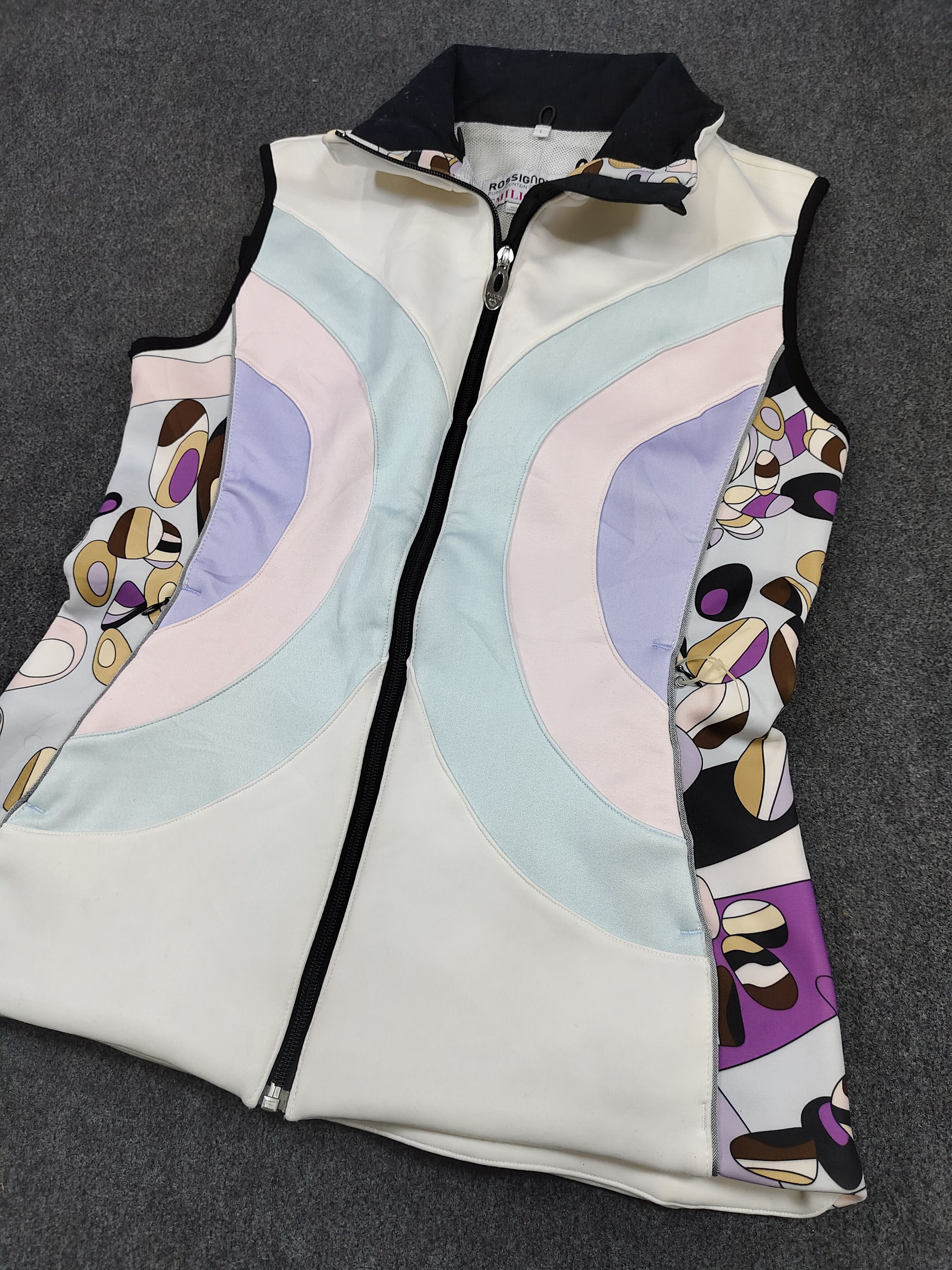 Emilio Pucci 00s Emilio Pucci x Rossignol Gardena Pastel Geometric Vest Size L / US 10 / IT 46 - 3 Thumbnail
