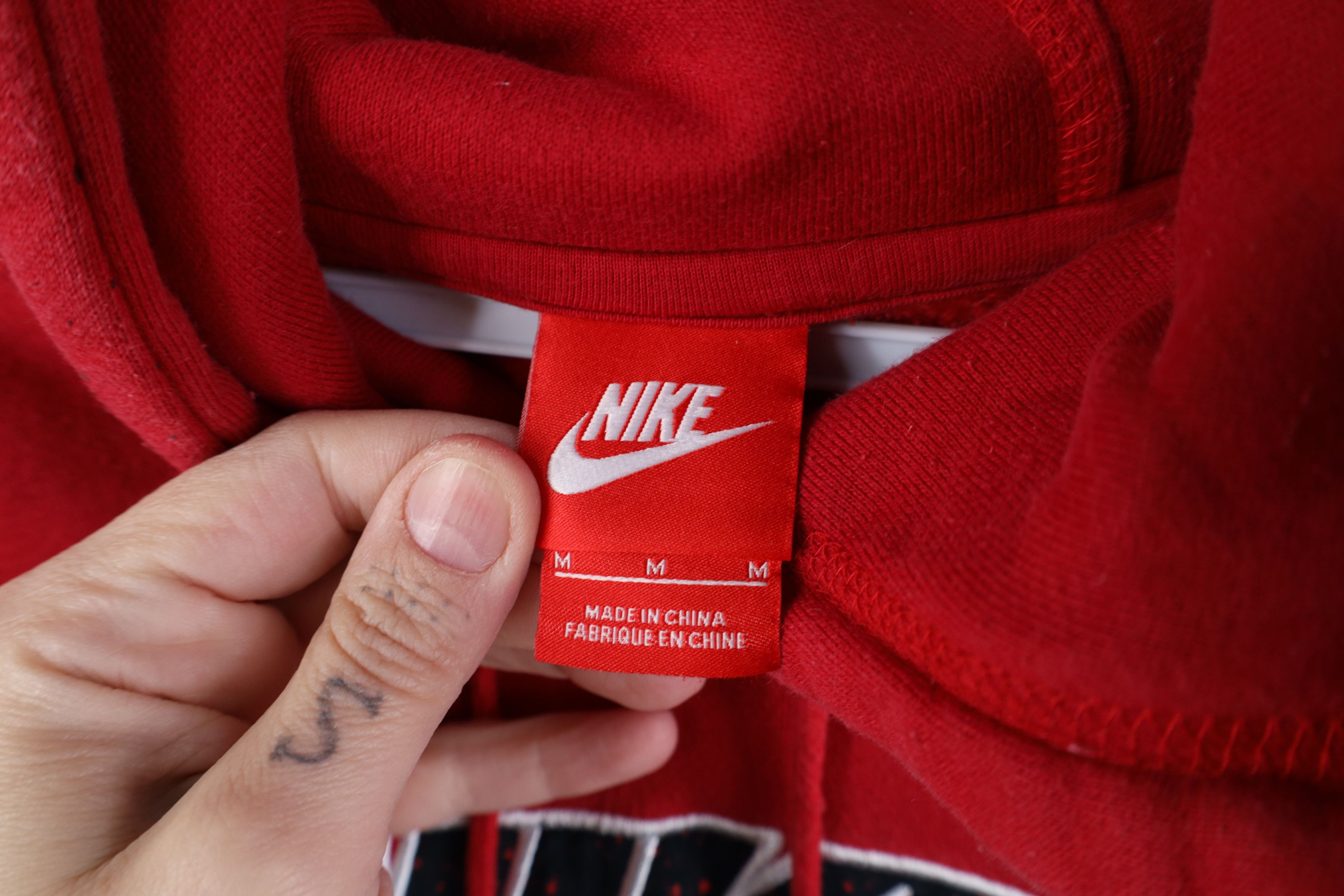 Nike Vintage Nike Air Big Swoosh Fire Flames Hoodie Sweatshirt Size US M / EU 48-50 / 2 - 11 Thumbnail
