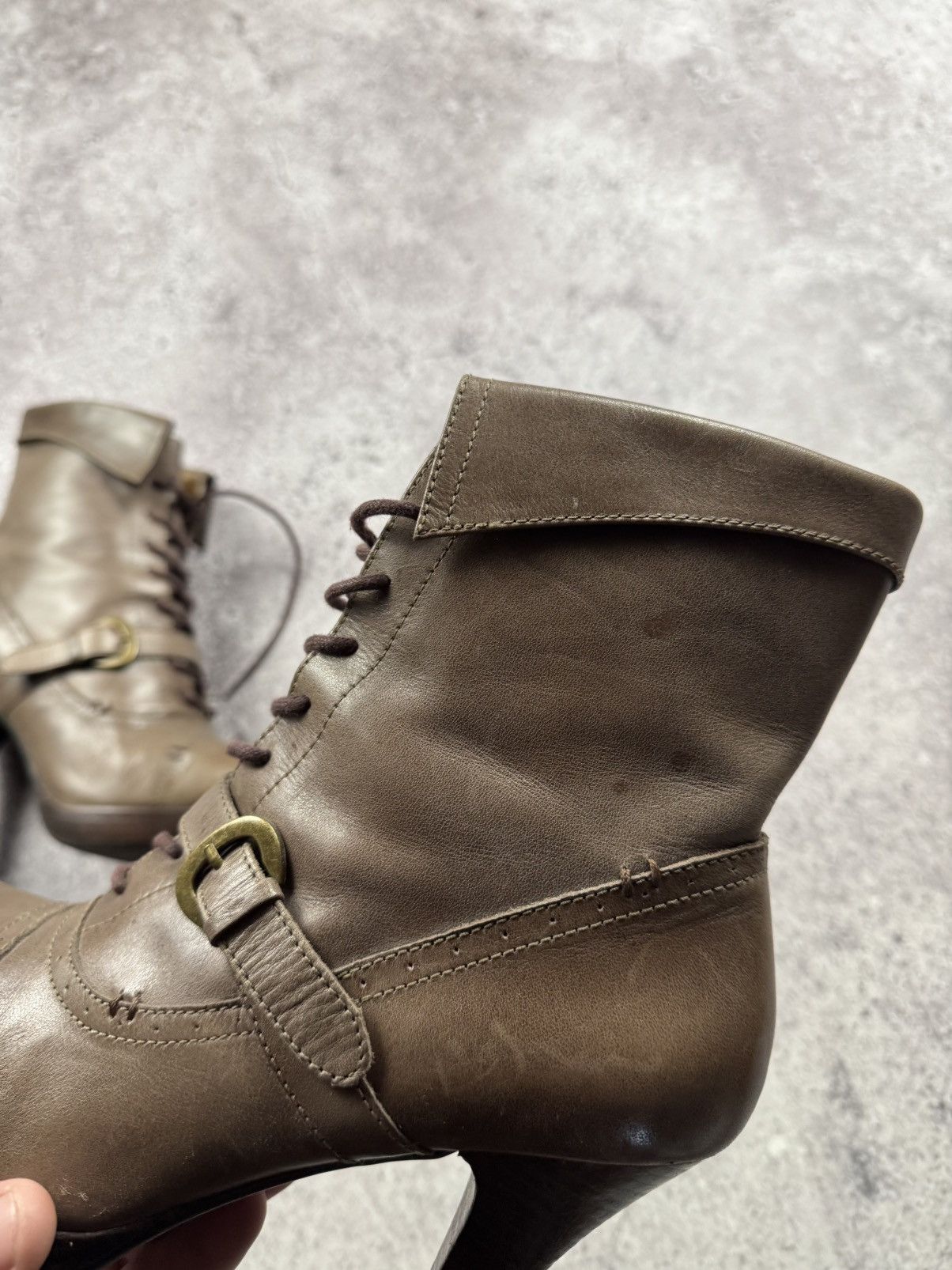 If Six Was Nine Vintage AS 98 Heel Rick Owens Style Leather Heels Boots Y2K Size US 7 / IT 37 - 17 Thumbnail