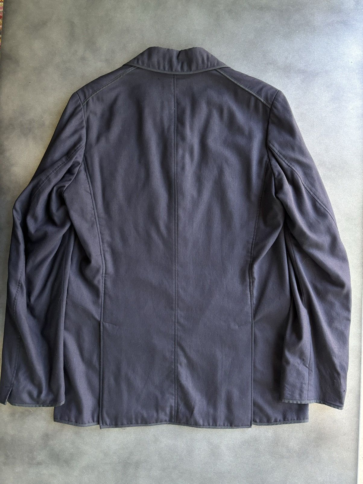 Designer × Dries Van Noten Dries Van Noten Blazer Shop Coat Chore Jacket Cashmere Silk Size 48S - 8 Thumbnail