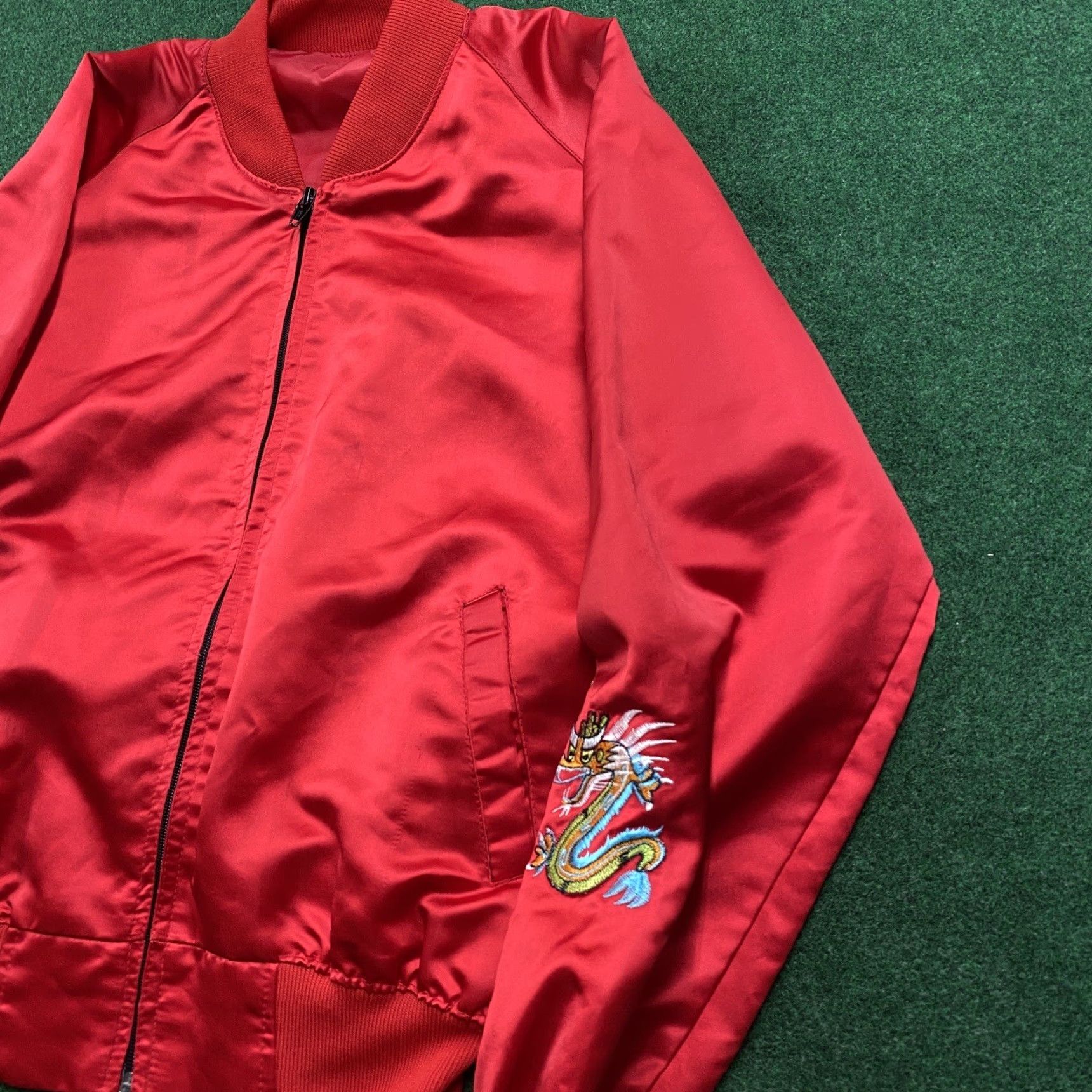 Vintage VINTAGE Korea Jacket Mens S Red 80S Military Full Zip Souvenir Embroidered Coat Jacket Size US S / EU 44-46 / 1 - 3 Thumbnail
