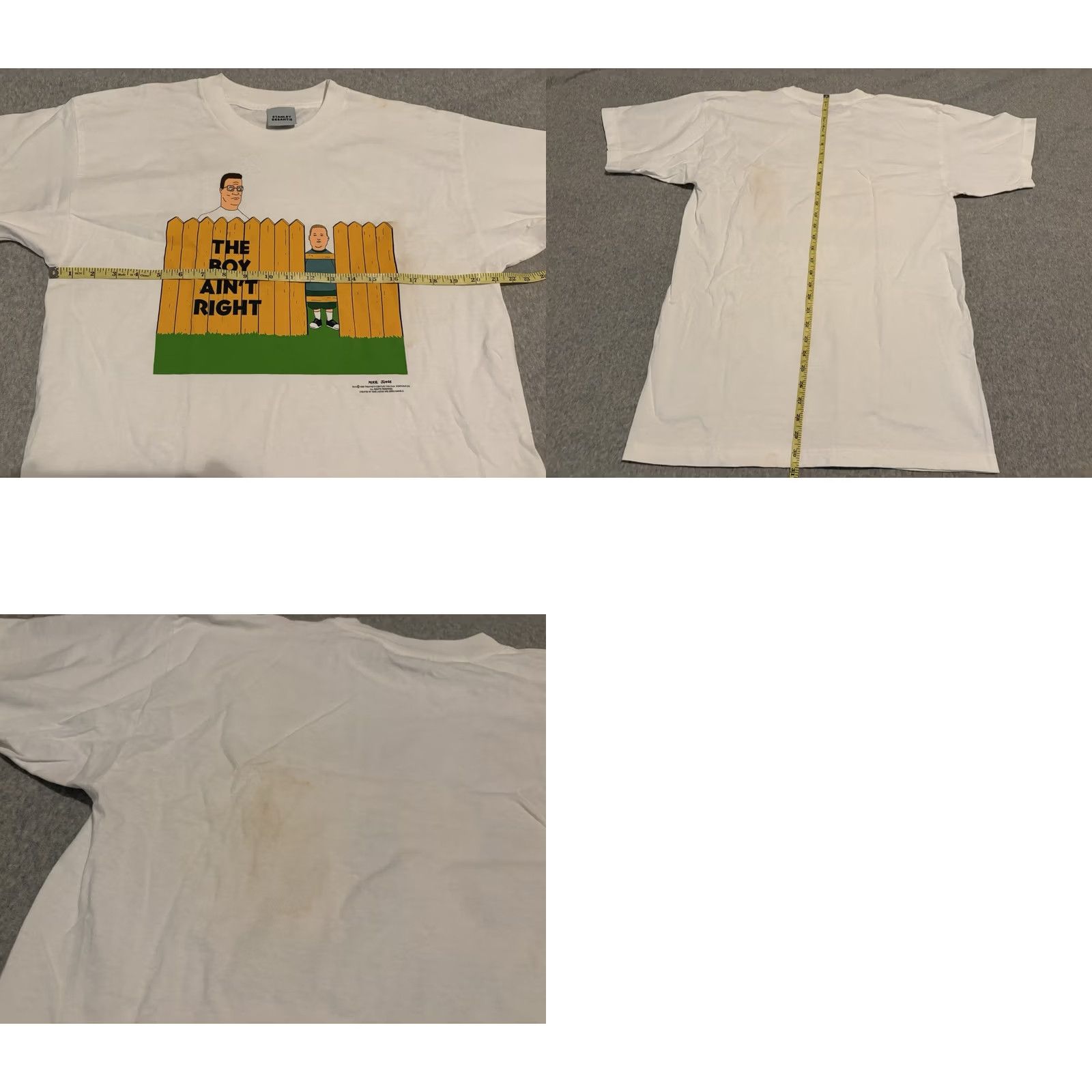 Vintage VINTAGE King of the Hill Shirt Hank Bobby Boy Ain't Right Stanley Desantis Crew Neck White Cotton Short Sleeve L Mens T-Shirt 1998 Cartoon Size US L / EU 52-54 / 3 - 8 Thumbnail