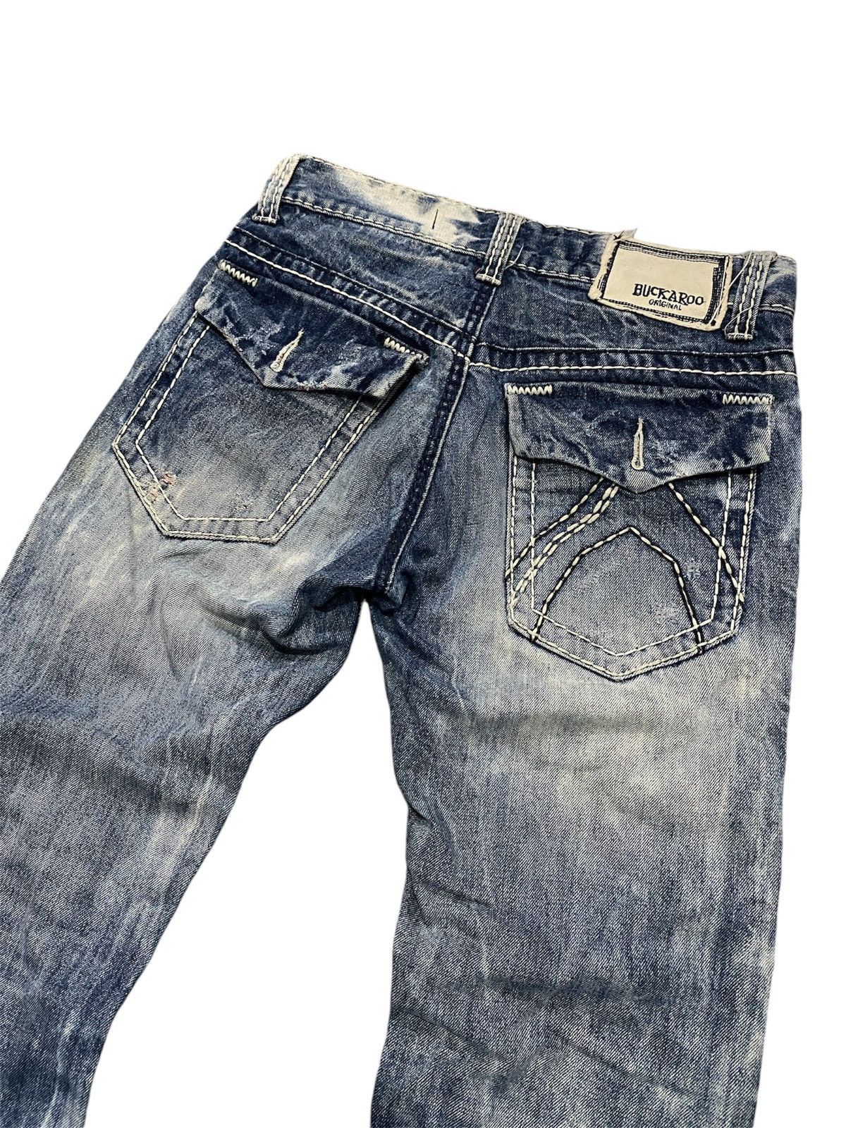If Six Was Nine × Le Grande Bleu (L.G.B.) Buckaroo Distressed Jeans Size US 31 - 3 Thumbnail