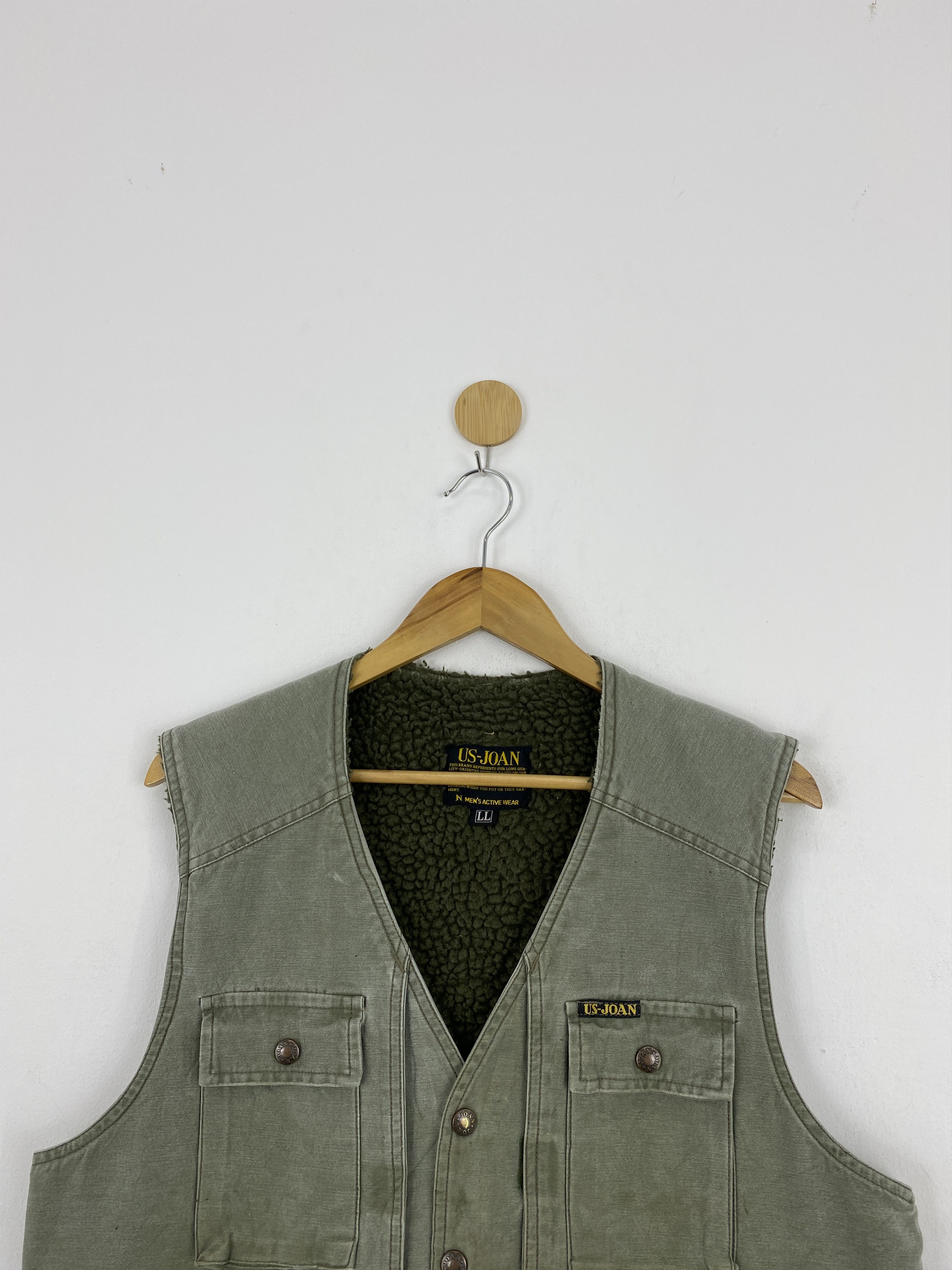 Japanese Brand Vintage US Joan Multi Pocket Sherpa Vest J1759 Size US XL / EU 56 / 4 - 2 Thumbnail