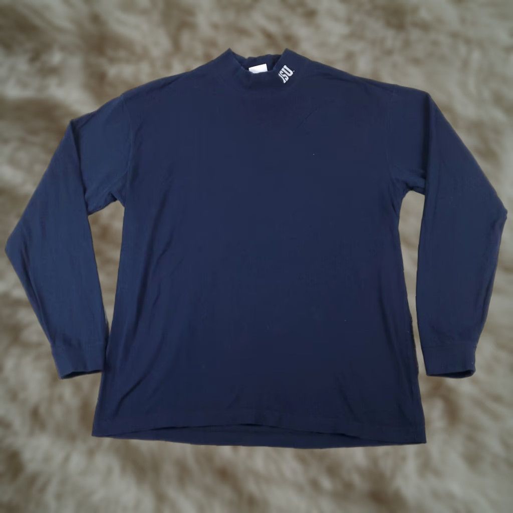 Champion Champion T Shirt Mens XL Navy Blue Long Sleeve Crew Neck Cotton Logo Modern Sports Shirt Mens XL Navy Blue Size US XL / EU 56 / 4 - 1 Thumbnail