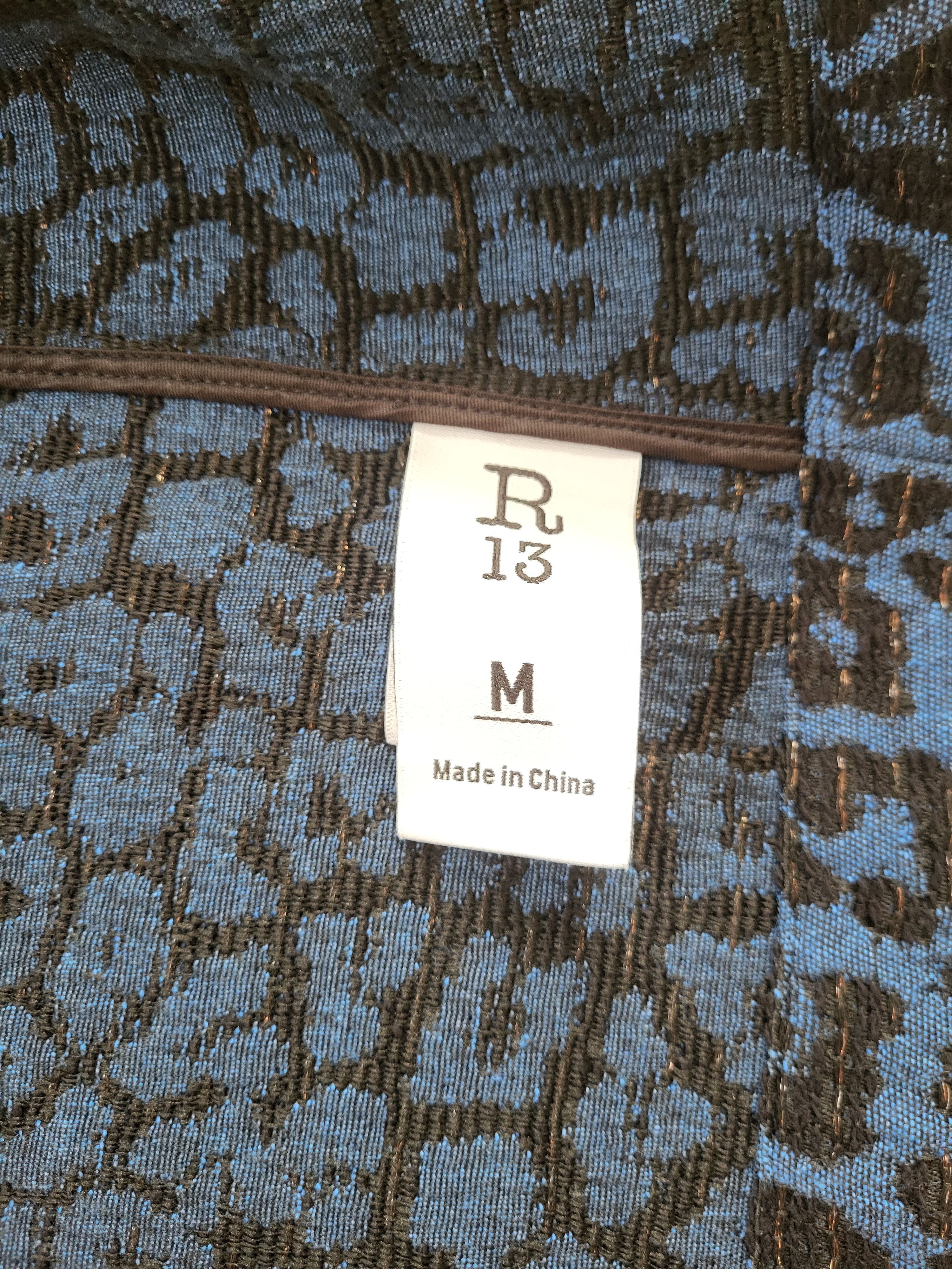 R13 Blue Leopard Print Women's Trench Coat - brand new with tags Size M / US 6-8 / IT 42-44 - 5 Thumbnail